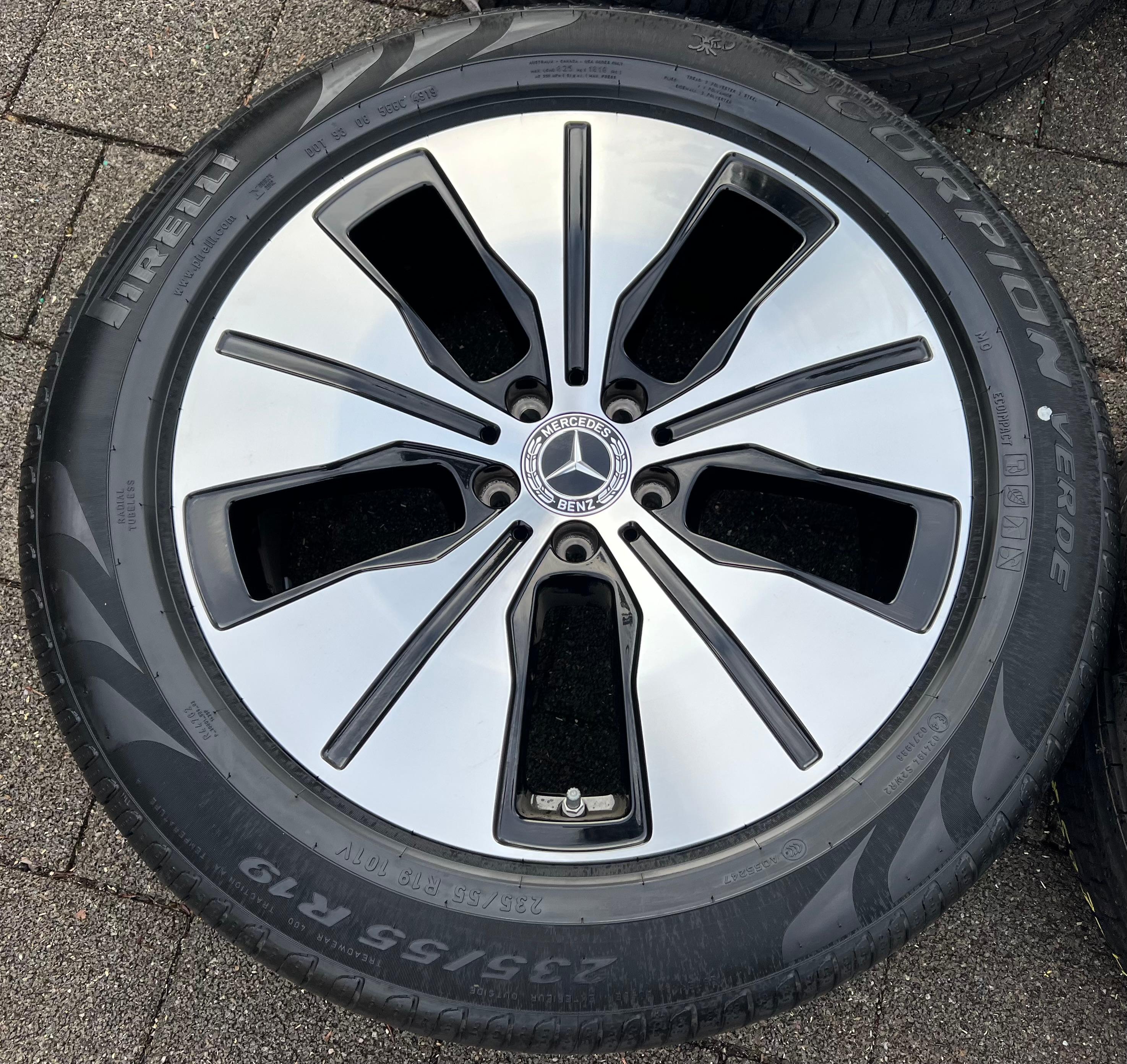 4 ROUES D'ÉTÉ ORIGINALES 19" EN ALUMINIUM MERCEDES EQC N293 235/55R19 101V A2934011200 NEUVES