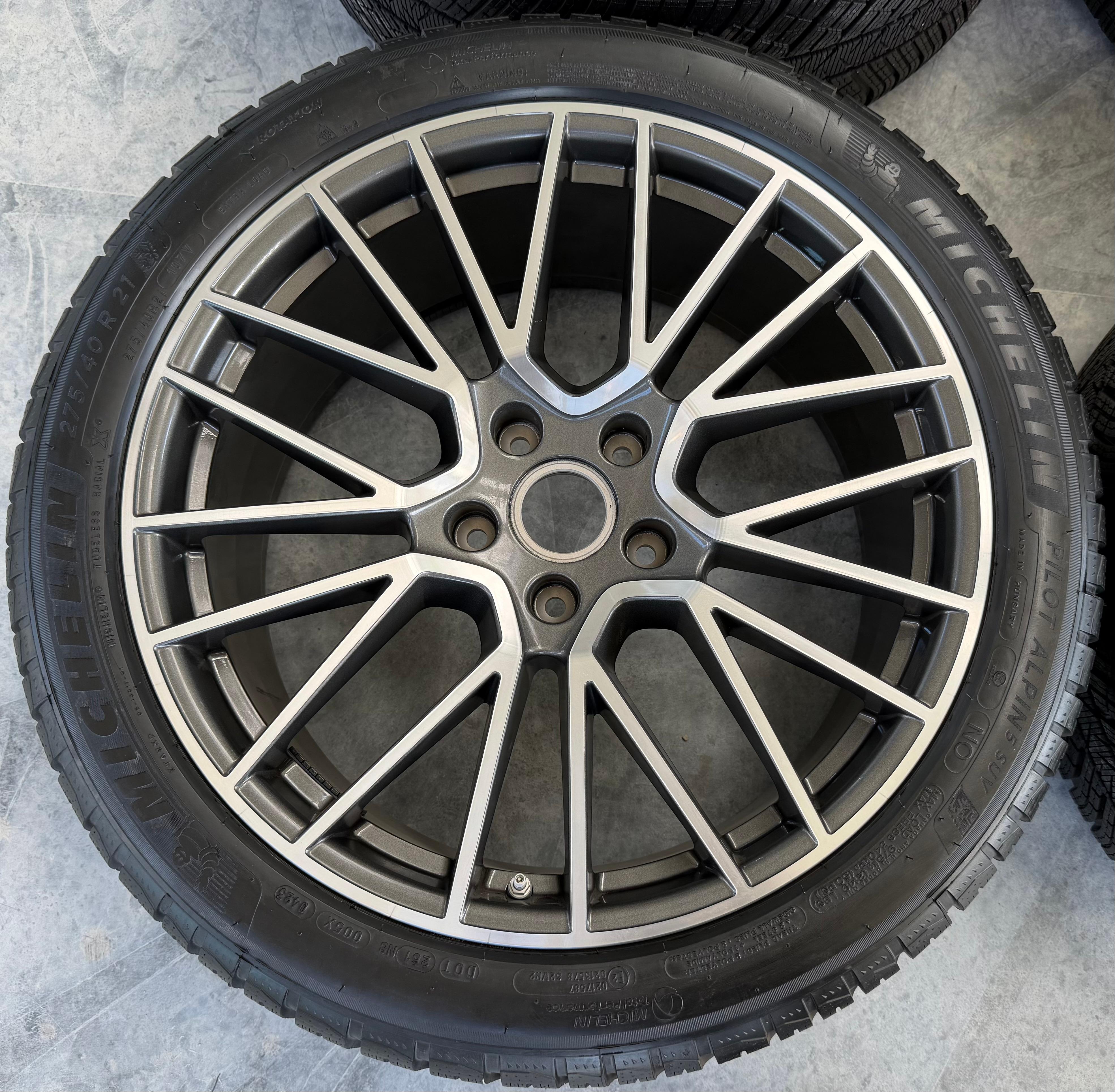 4 Original 21" Alu Winterräder Porsche Cayenne 9YA Michelin RDKS 9Y0601025BF 9Y3601025AC