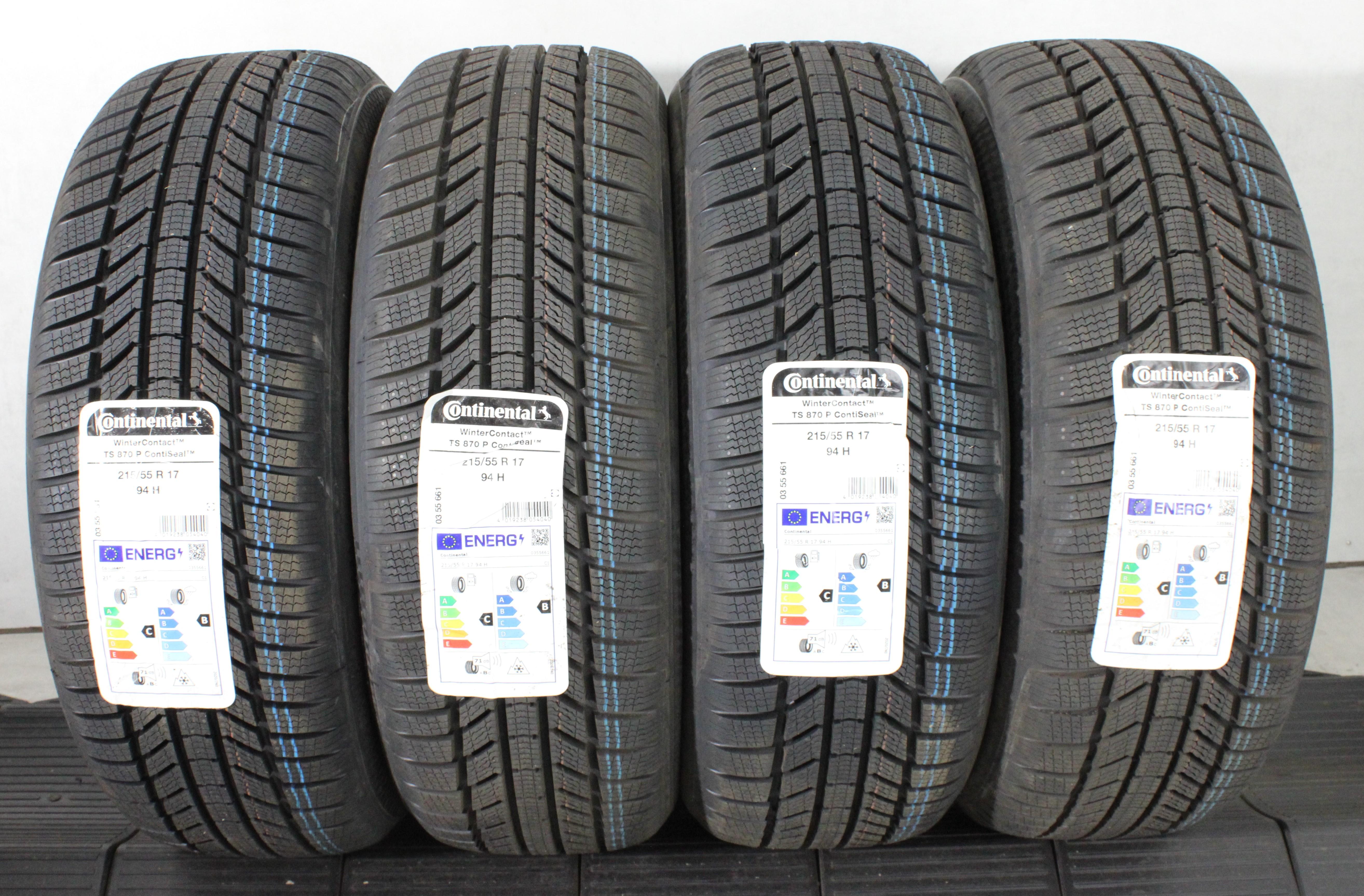 4 x 215/55R17 94H Winterreifen Continental Winter Contact TS870P 2024 Seal NEU