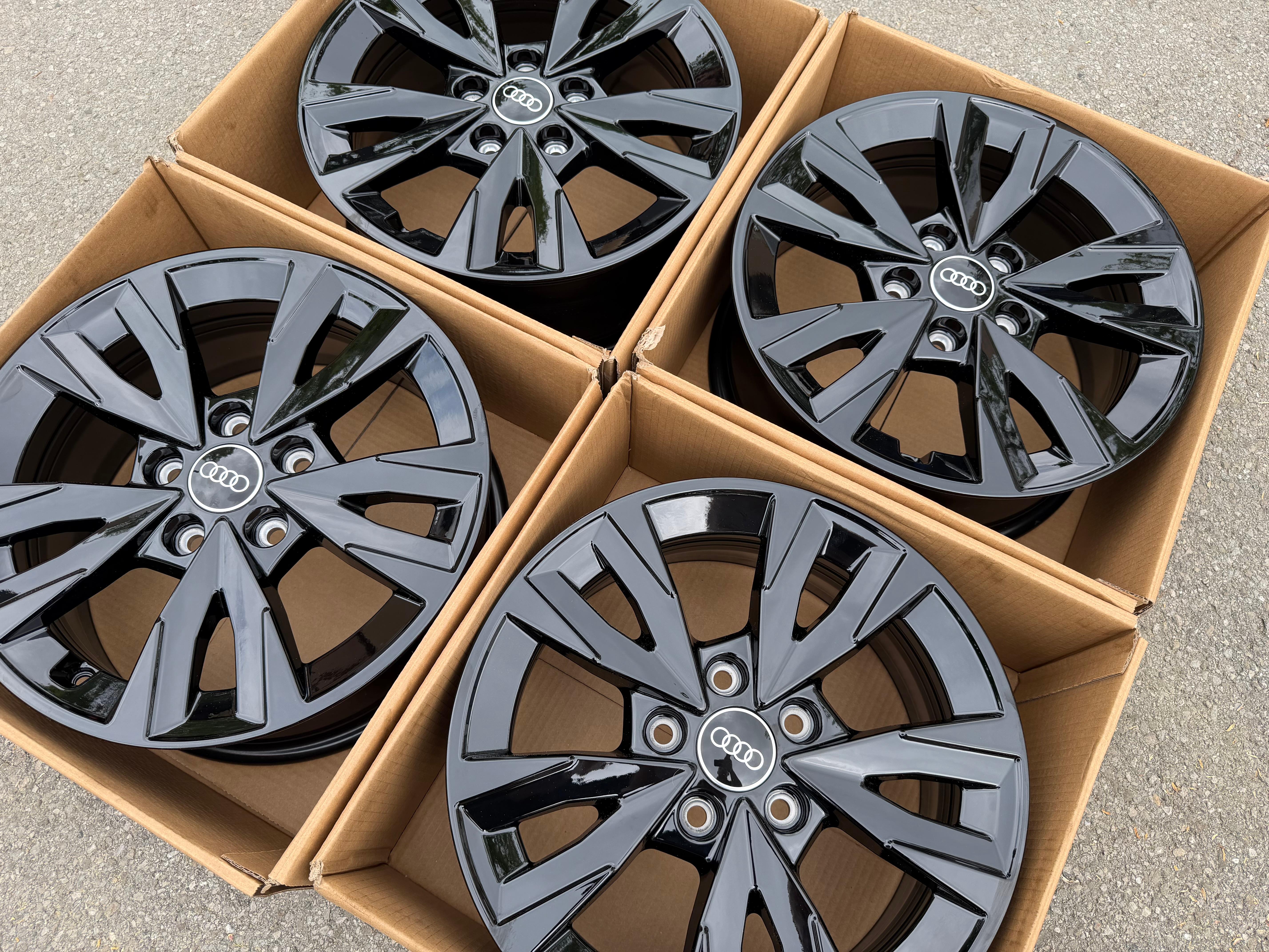 4 ORIGINAL 16" ALUFELGEN FELGEN AUDI A3 8Y 8Y0071496 6,5x16 ET43 SCHWARZ NEU