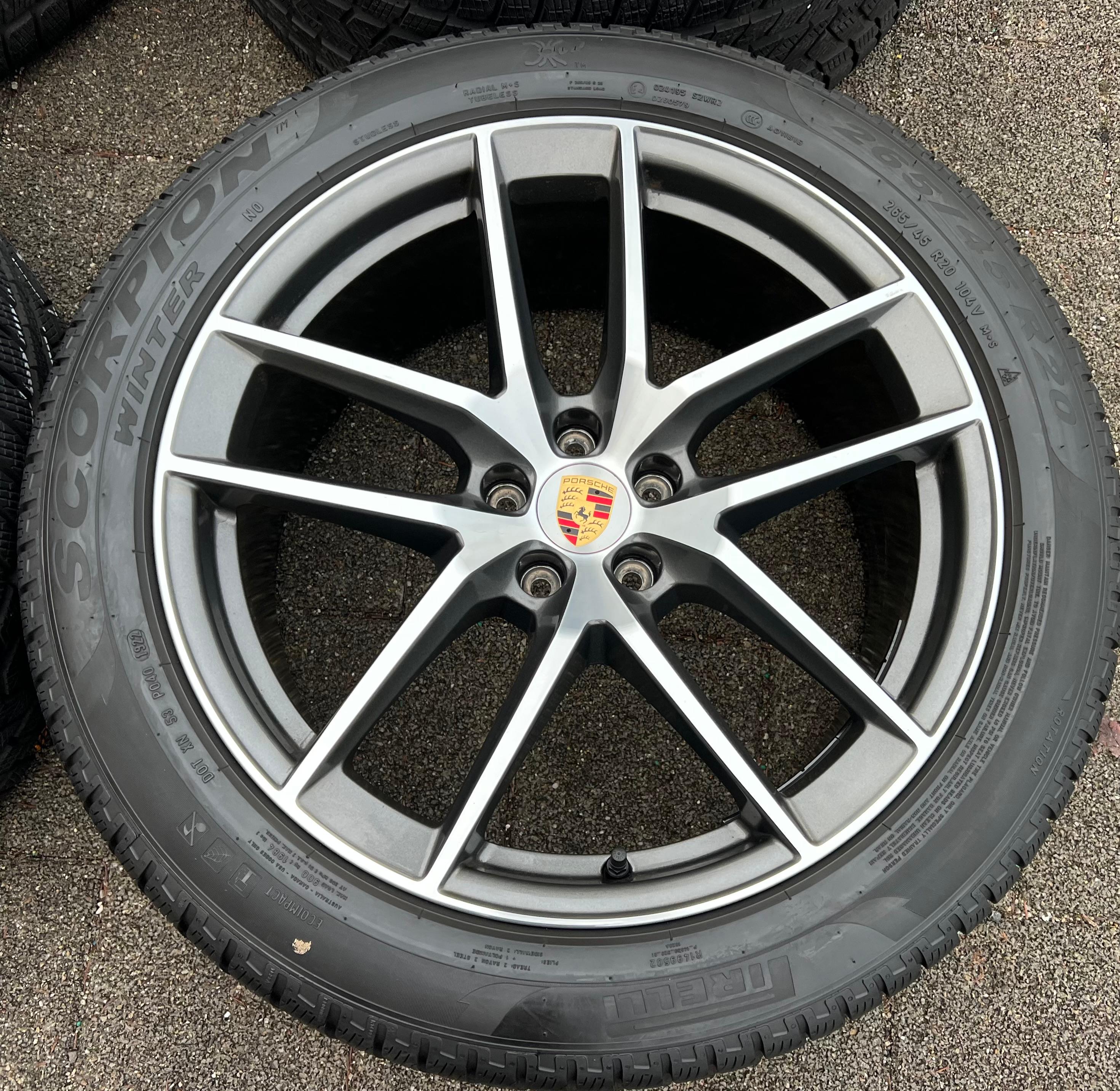 4 ORIGINAL 20" ALU WINTERRÄDER PORSCHE MACAN 265/45R20 104V 295/40R20 106V RDKS