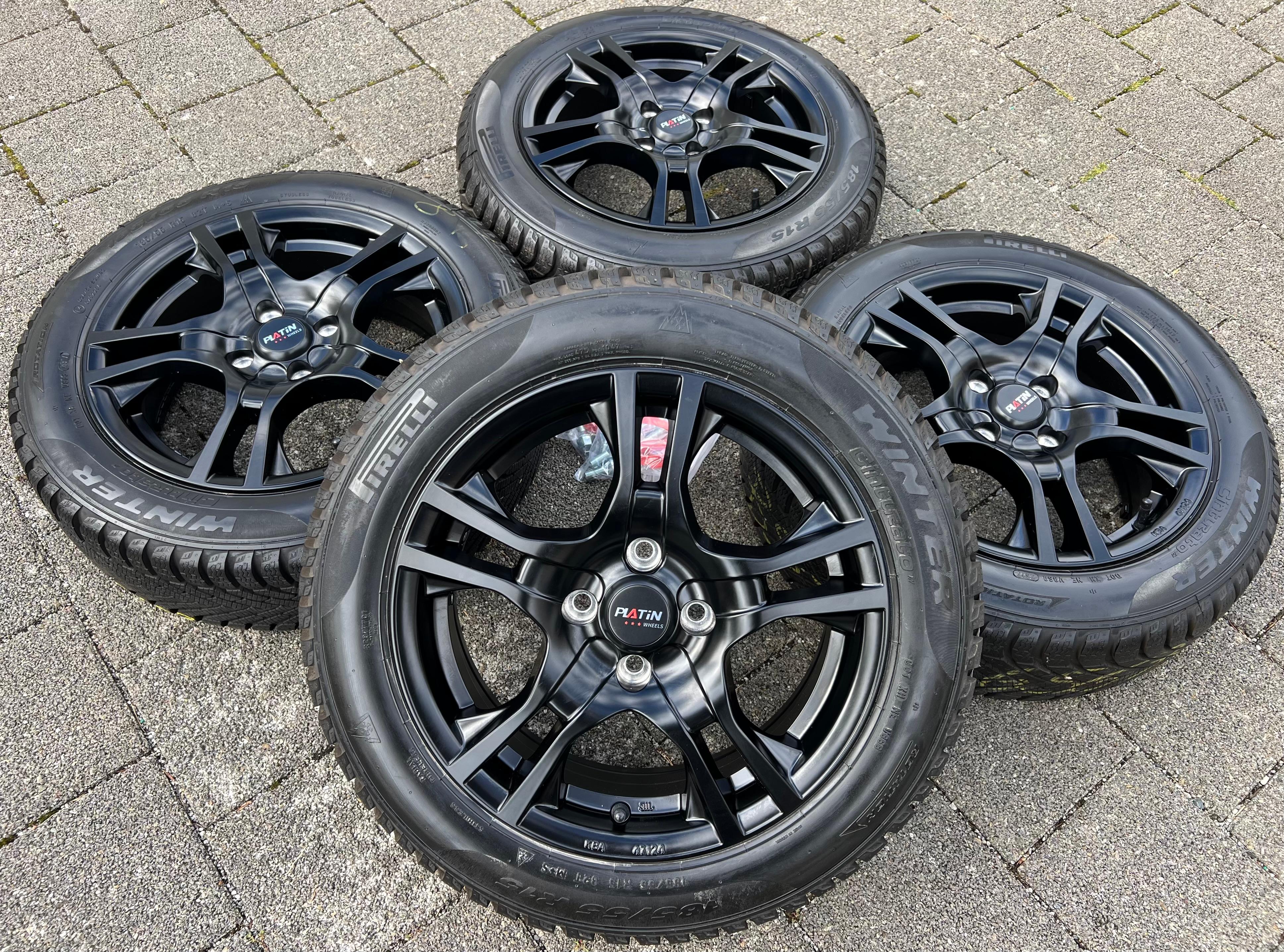 4 llantas de aluminio de invierno para VW UP, UP!, SEAT MII y ŠKODA CITIGO, con neumáticos de invierno 185/55R15 82T, envío gratuito
