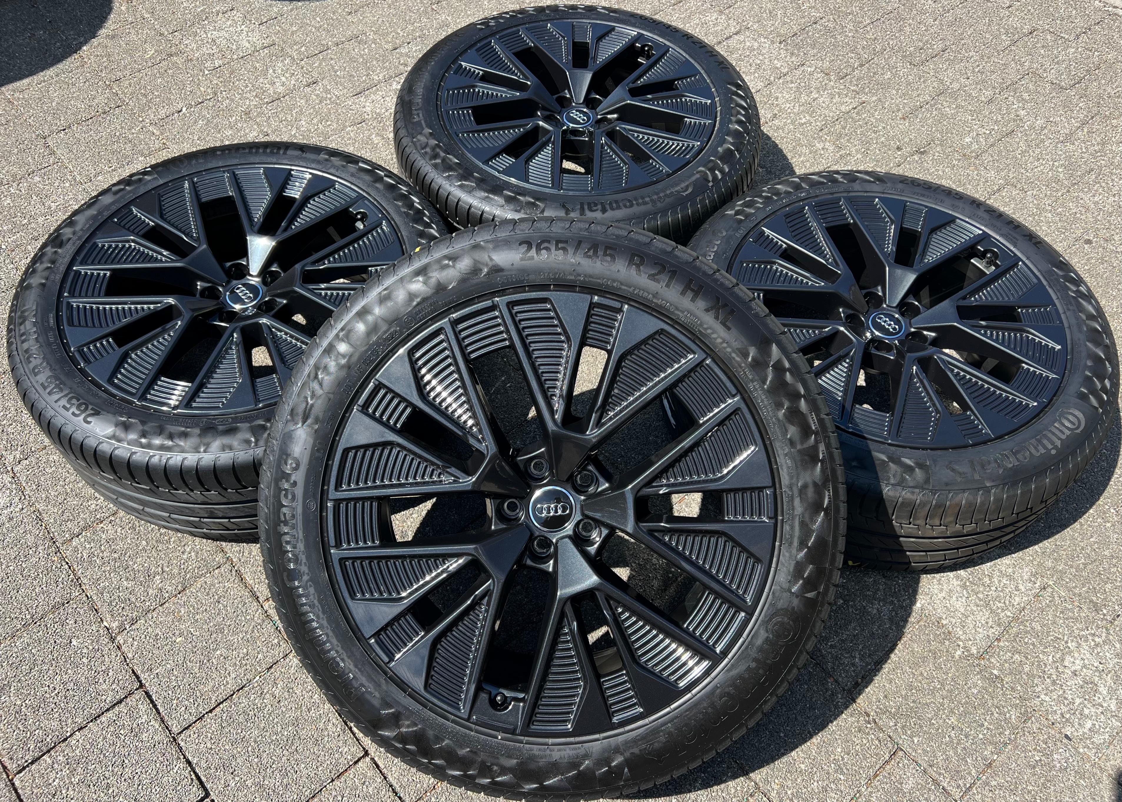 4 ORIGINELE 21" ALUMINIUM ZOMERWIELEN AUDI E-TRON Q8 GEN 4KE601025AE 265/45R21 108H GRATIS LEVERING