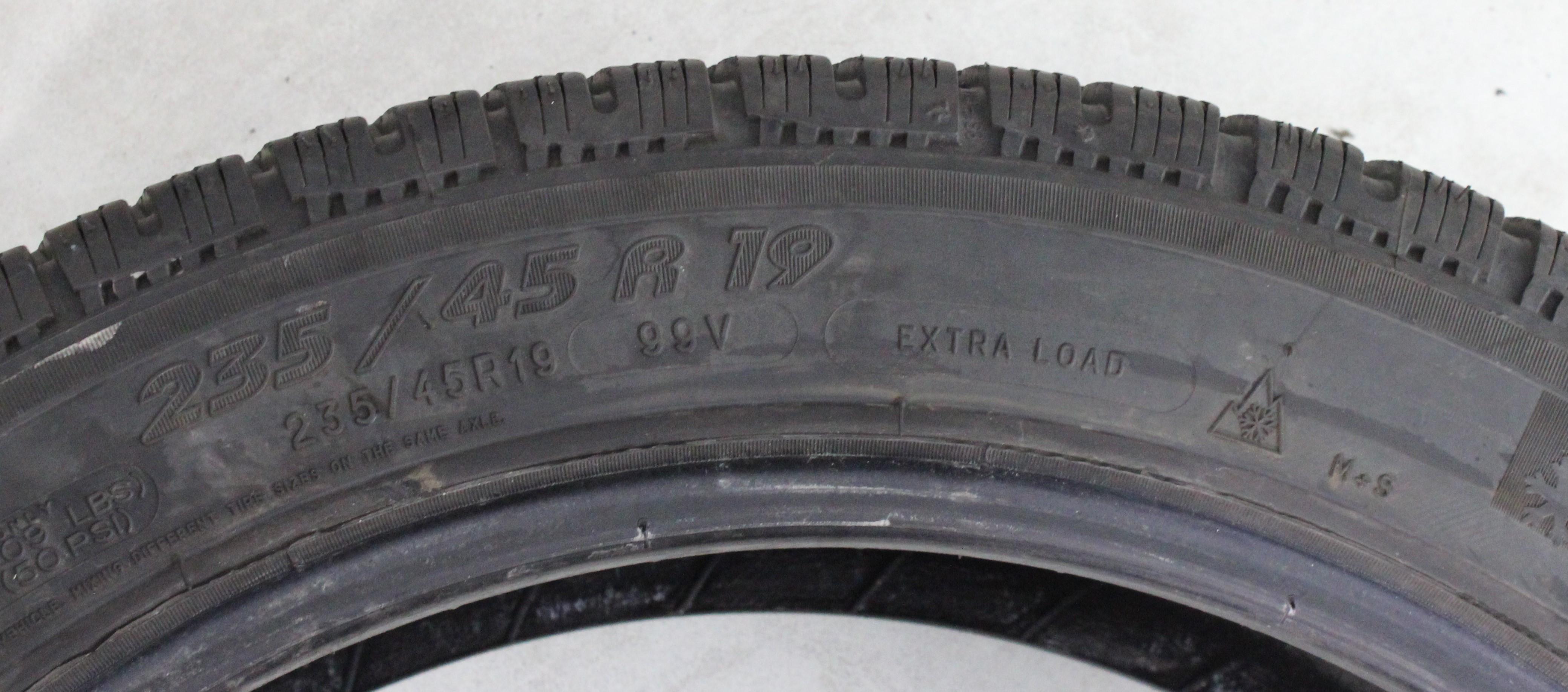 2 x 235/45R19 99V Winterreifen Michelin Pilot Alpin PA4 AO 4,5-5mm 2020 XL