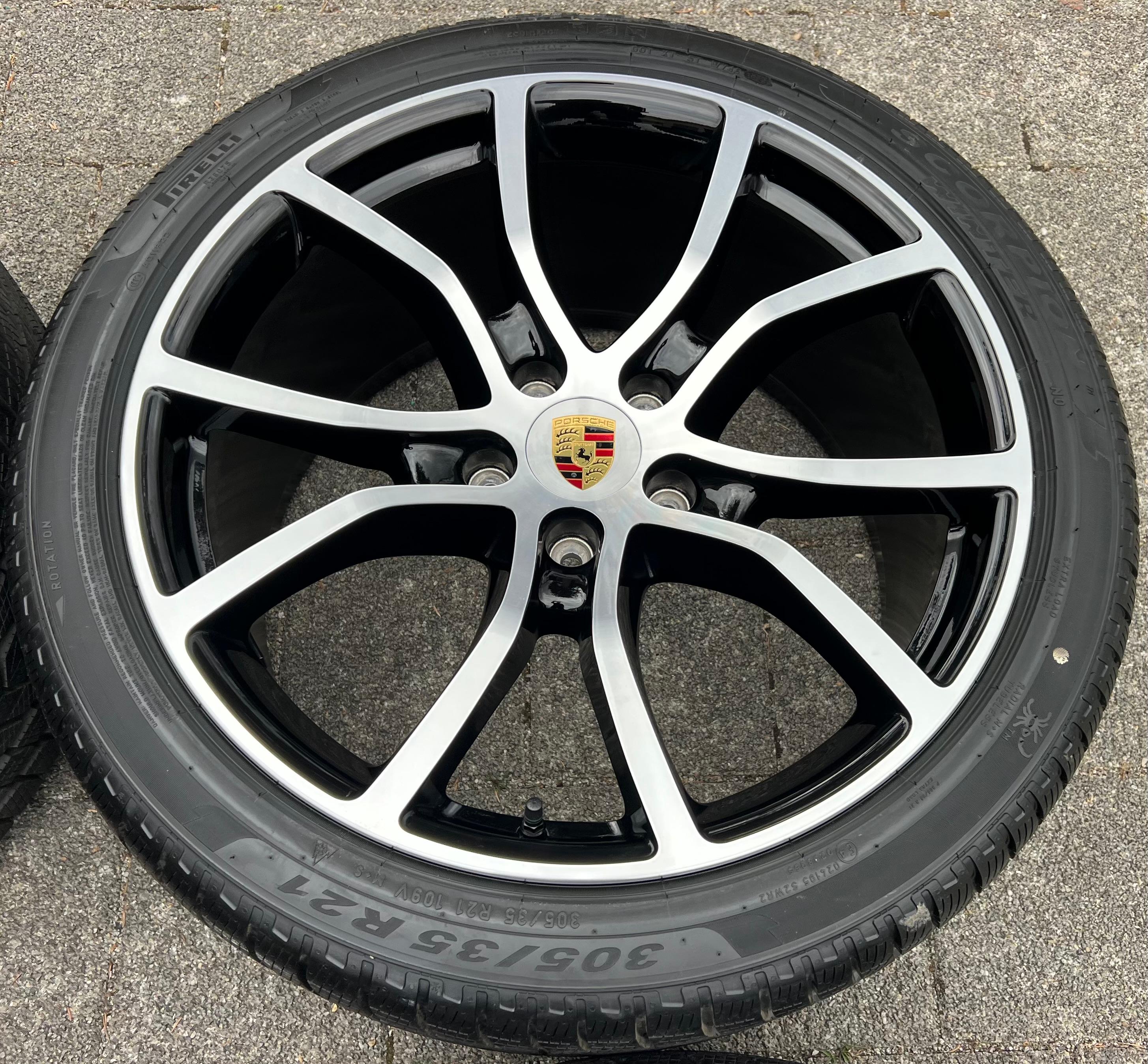 4 ORIGINAL 21" ALU WINTERRÄDER PORSCHE CAYENNE COUPE E3 9Y PIRELLI 2022 TOP