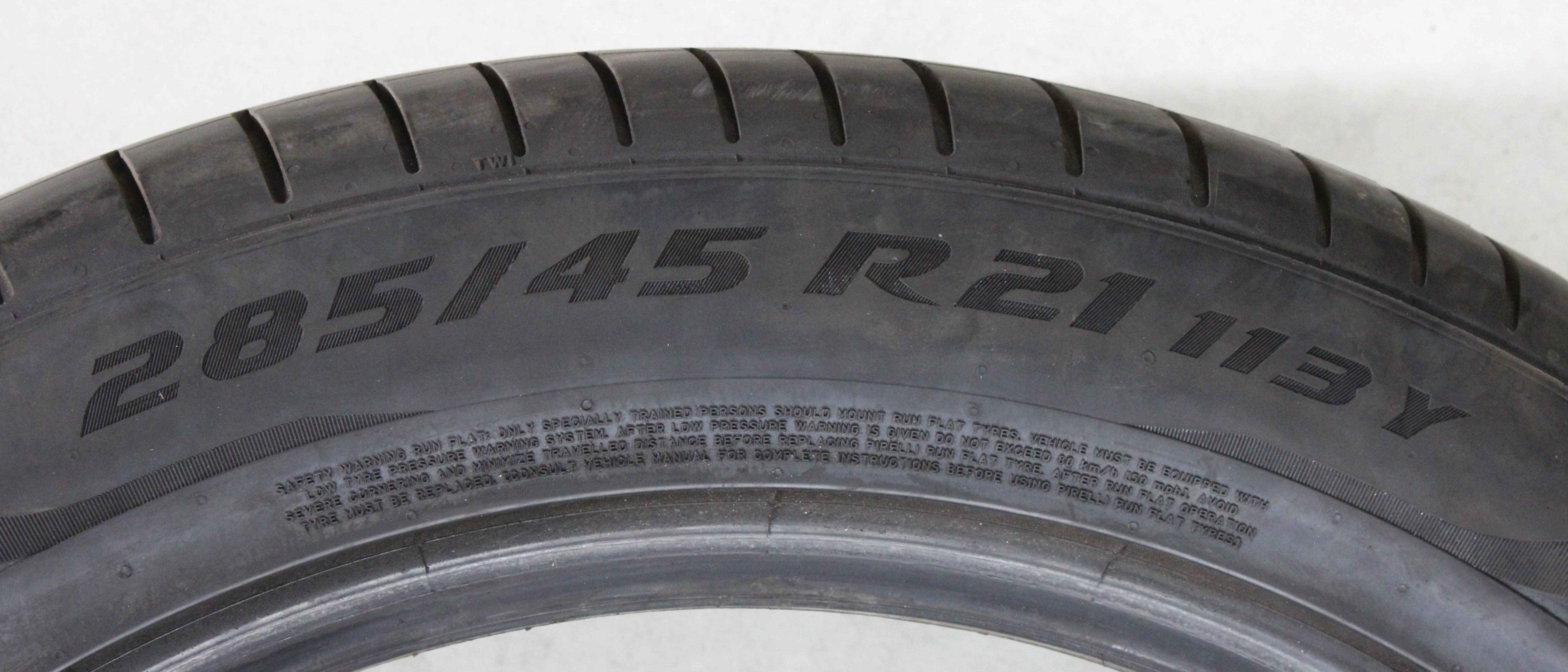 1 neumático de verano Pirelli P Zero PZ4 285/45R21 113Y * Runflat, 5 mm, 2024