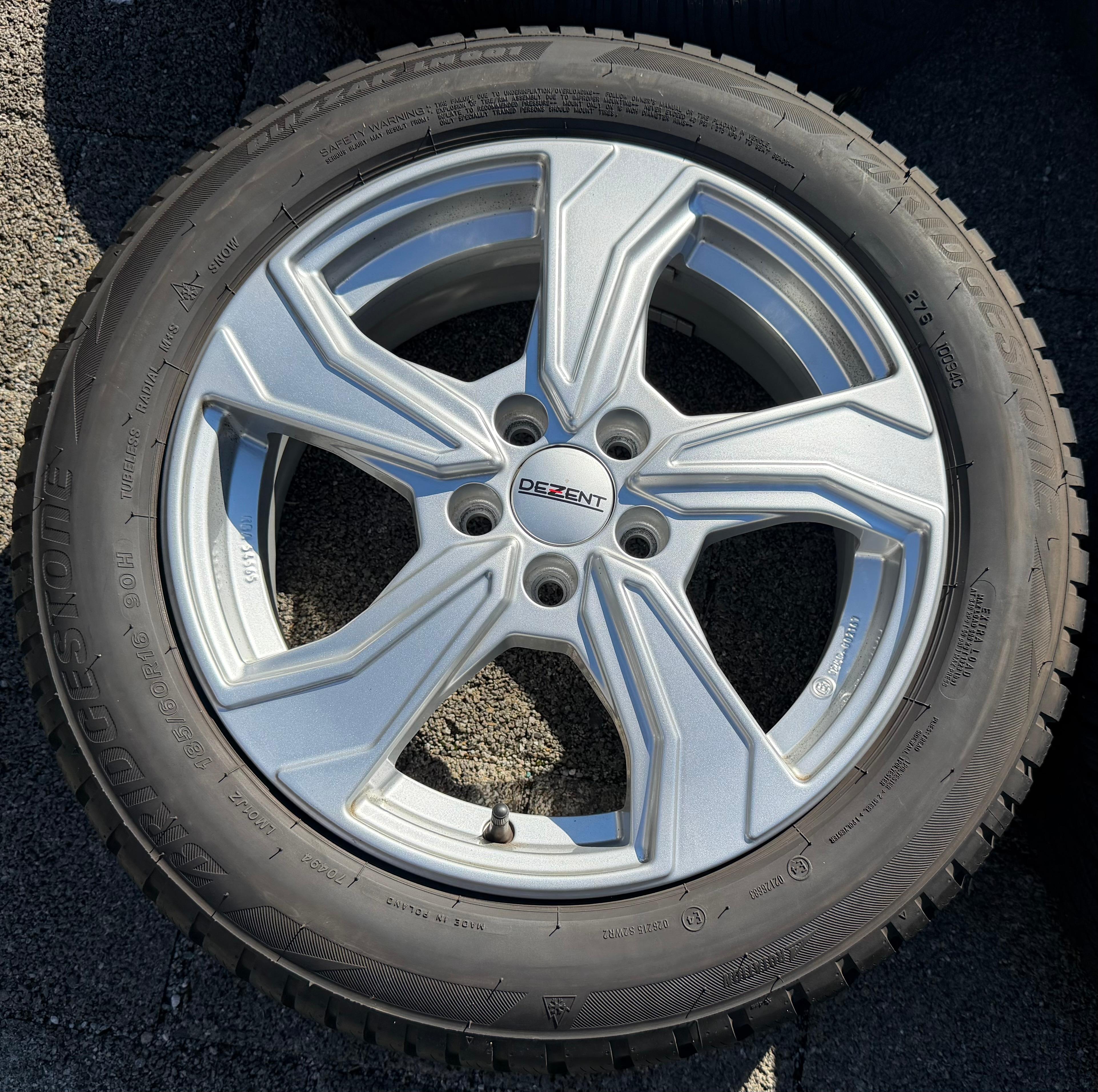 4 roues hiver en alliage Seat Arona Ibiza KJ Skoda Fabia PJ VW Polo AW 185/60R16 86H