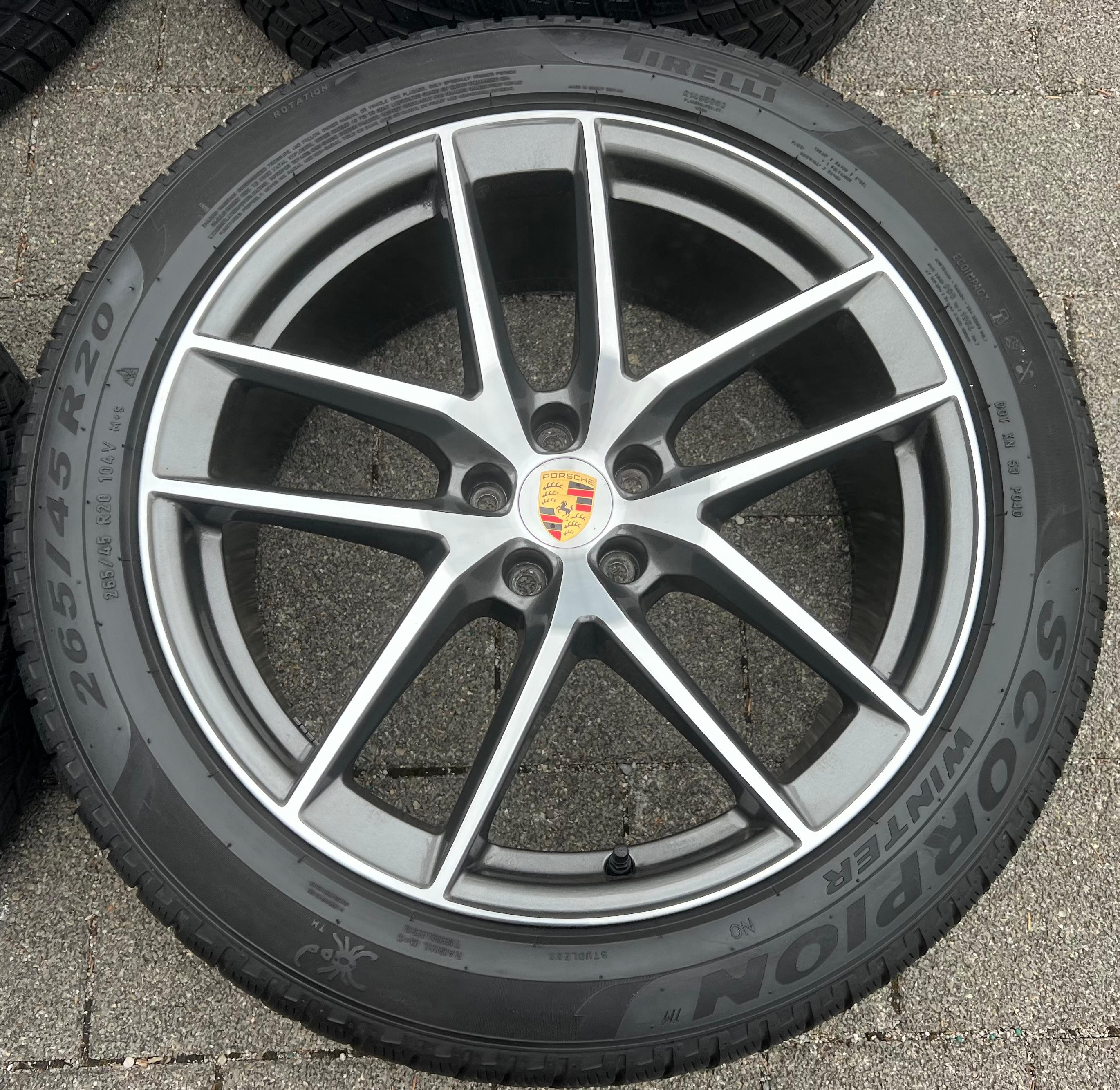 4 ORIGINAL 20" ALU WINTERRÄDER PORSCHE MACAN 265/45R20 104V 295/40R20 106V RDKS