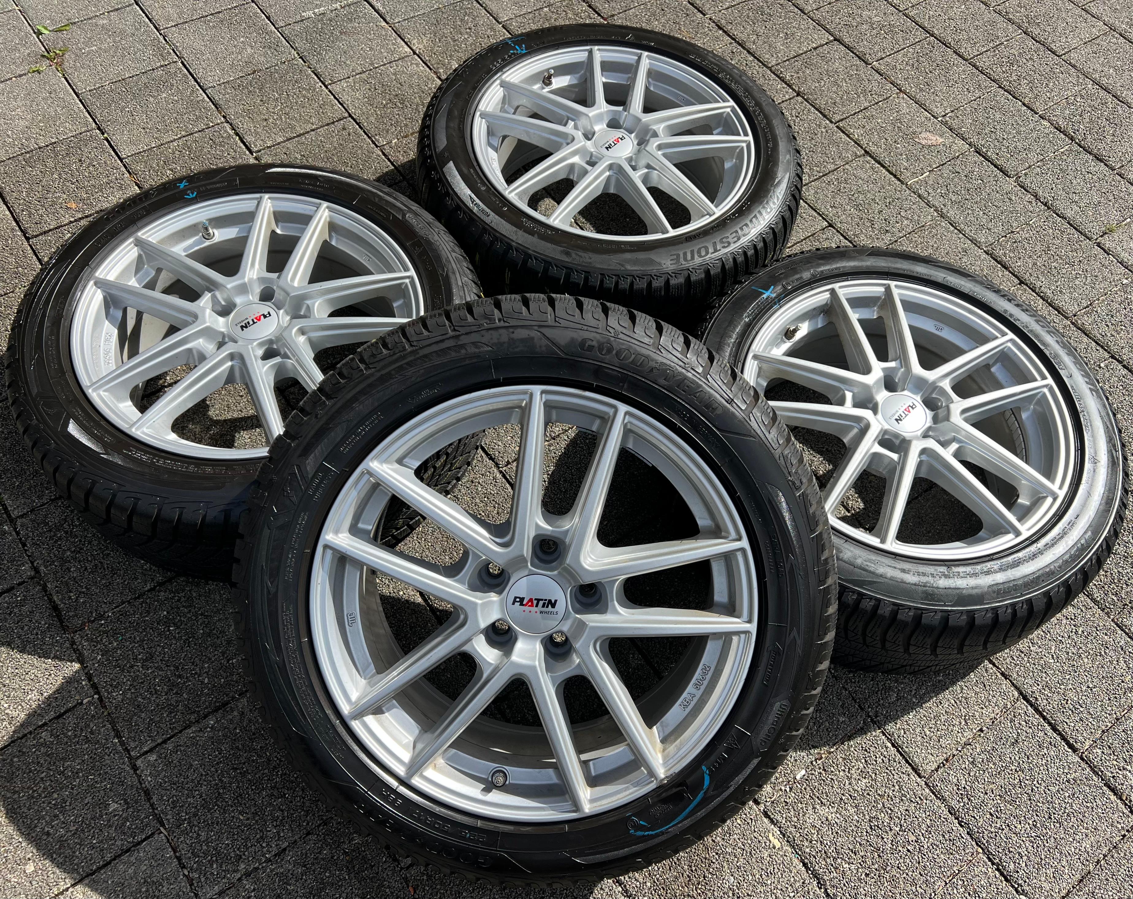 4 ALUFELGEN 17" MERCEDES E-KLASSE GLA GLC SLK SLC AUDI A4 8K A5 B8 Q5 8R FY RDKS
