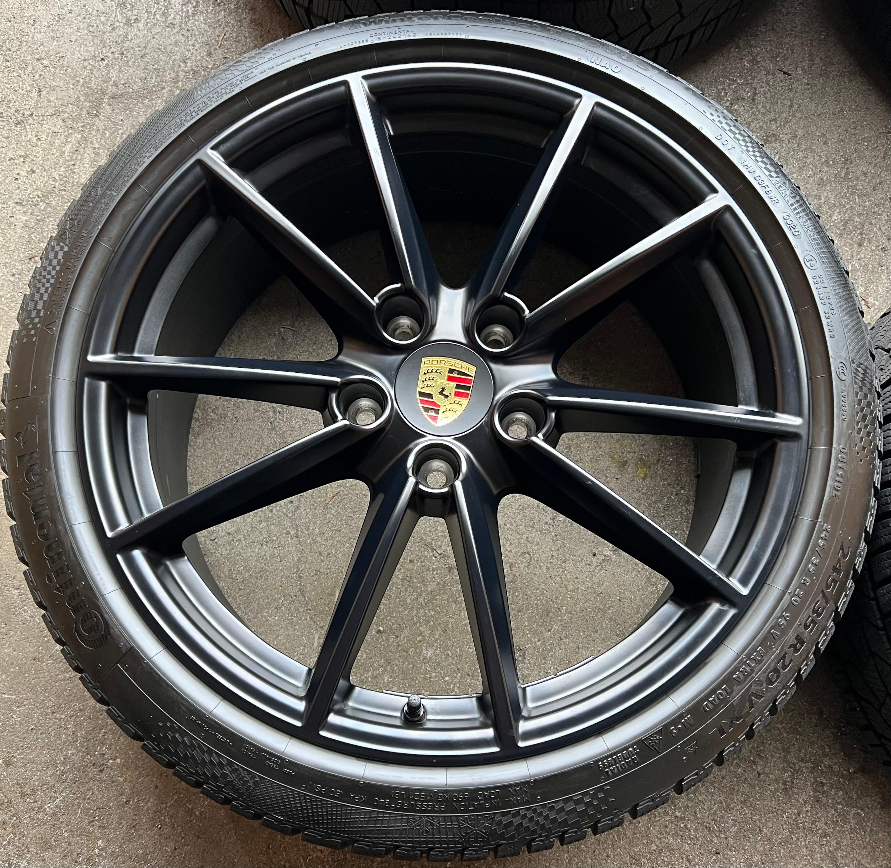 4 ORIGINAL 20" 21" ALU WINTERRÄDER PORSCHE 911 992 992601025C 992601025D SCHWARZ RDKS