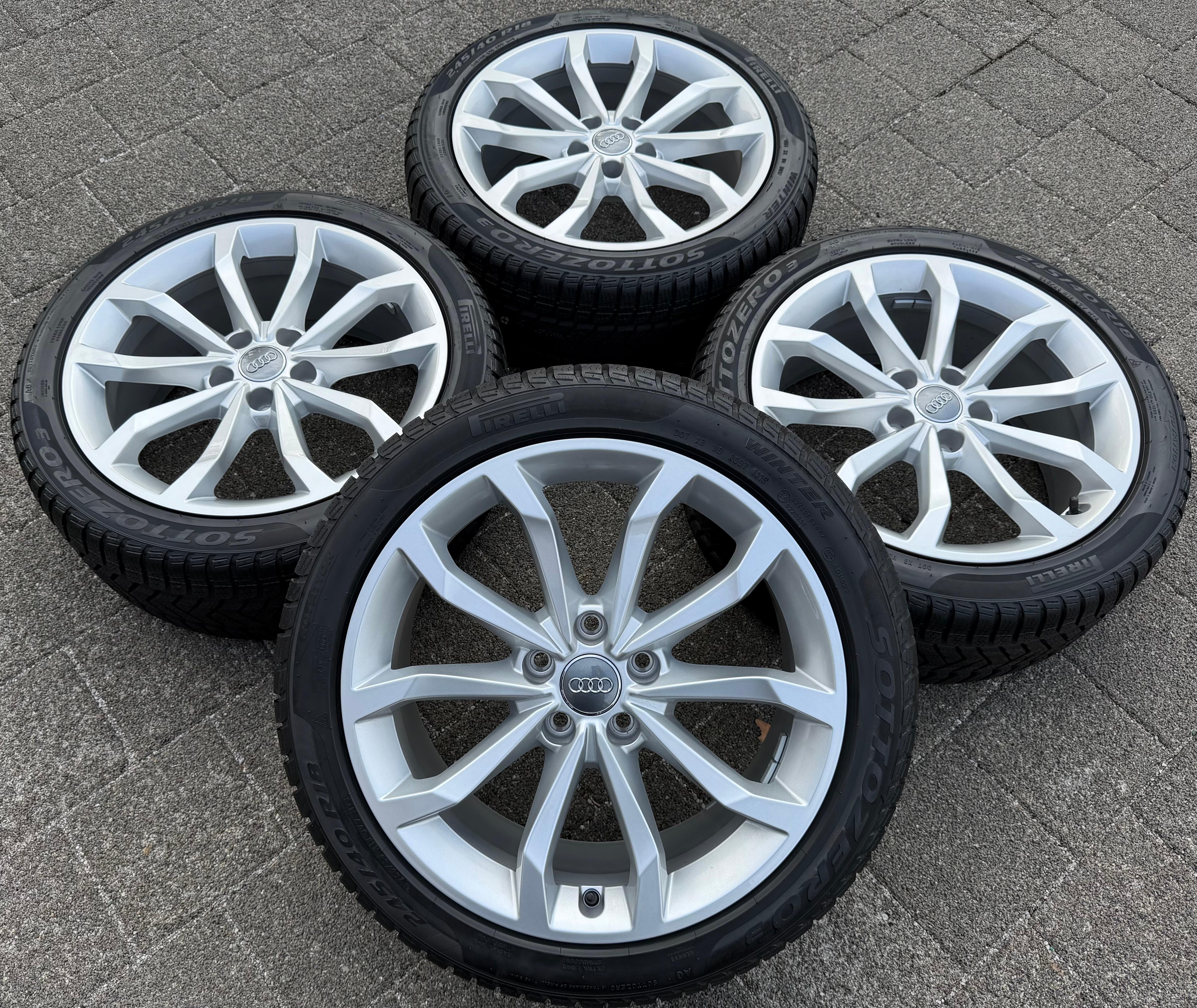 4 Original 18" Alu Winterräder Audi A4 S4 8W B9 8W0601025H 245/40R18 97V Pirelli