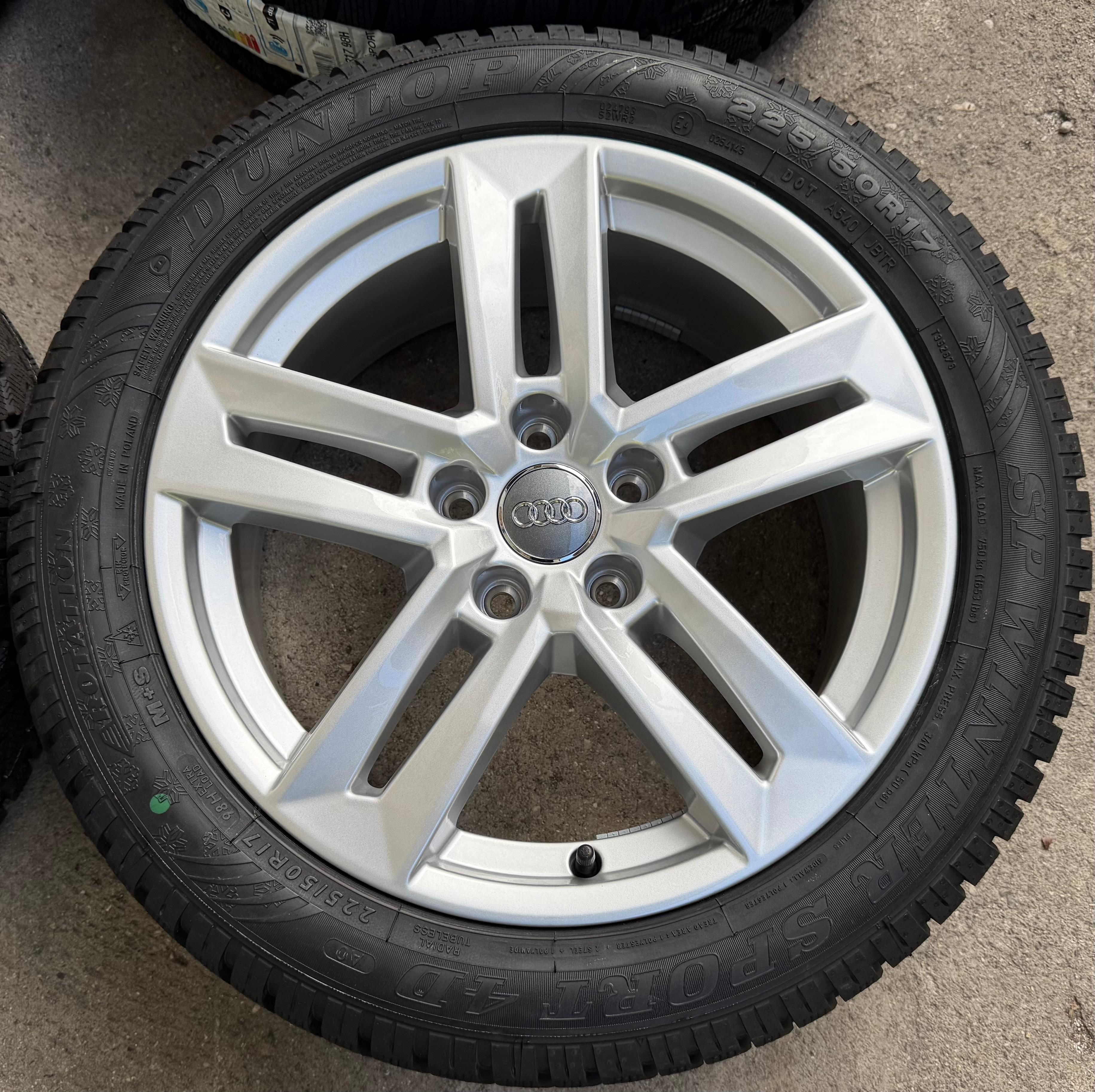 4 Original 17" Alu Winterräder Audi A4 B9 8W 8W0601025P 225/50R17 98H Dunlop