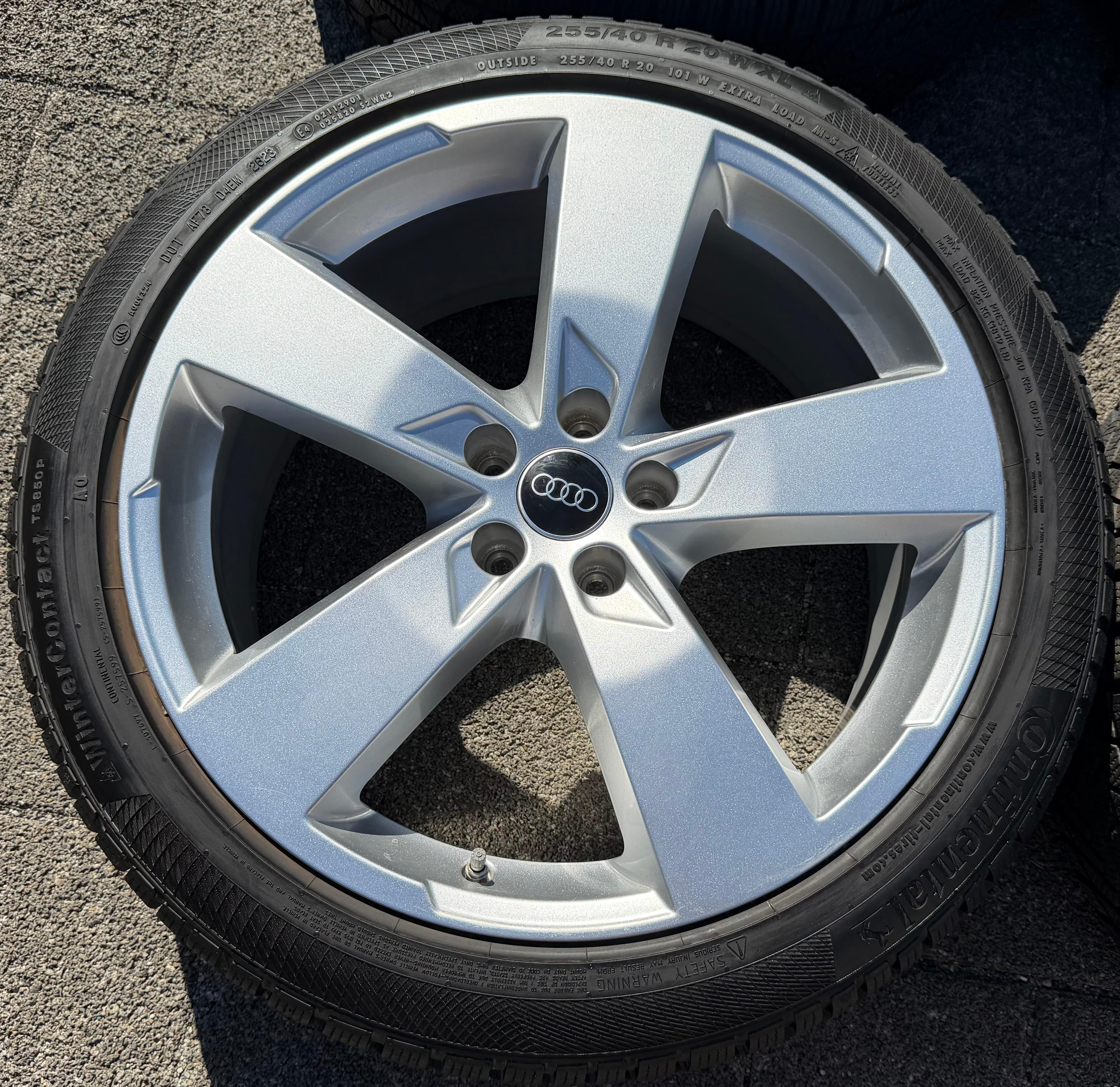 4 Original 20" Alu Winterräder Audi A6 S6 C8 F2 4K0601025K 2022 255/40R20 101W Continental
