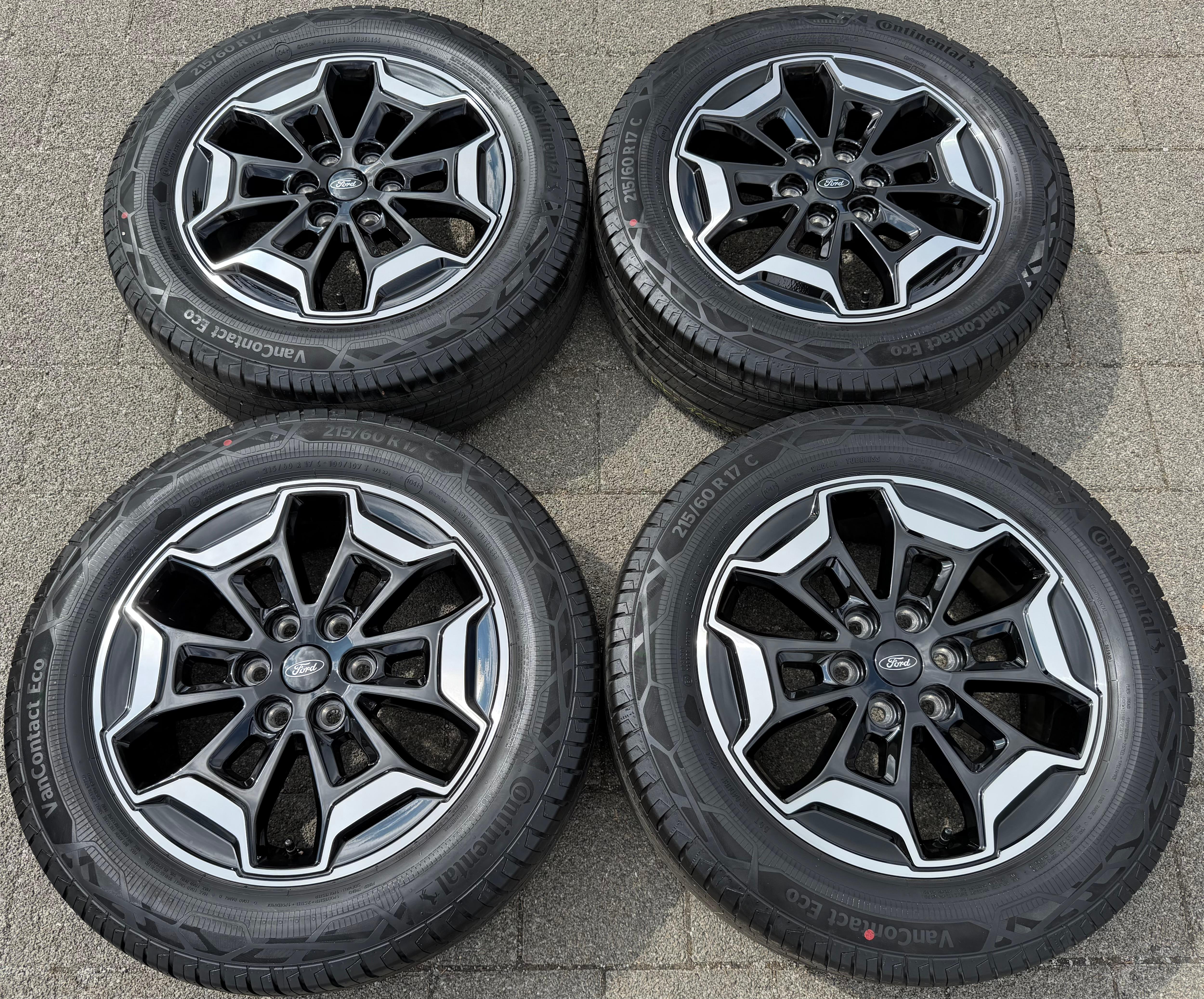4 llantas de aluminio originales de 17" para Ford Transit Tourneo Custom NXN 2024 con sistema RDKS de Continental
