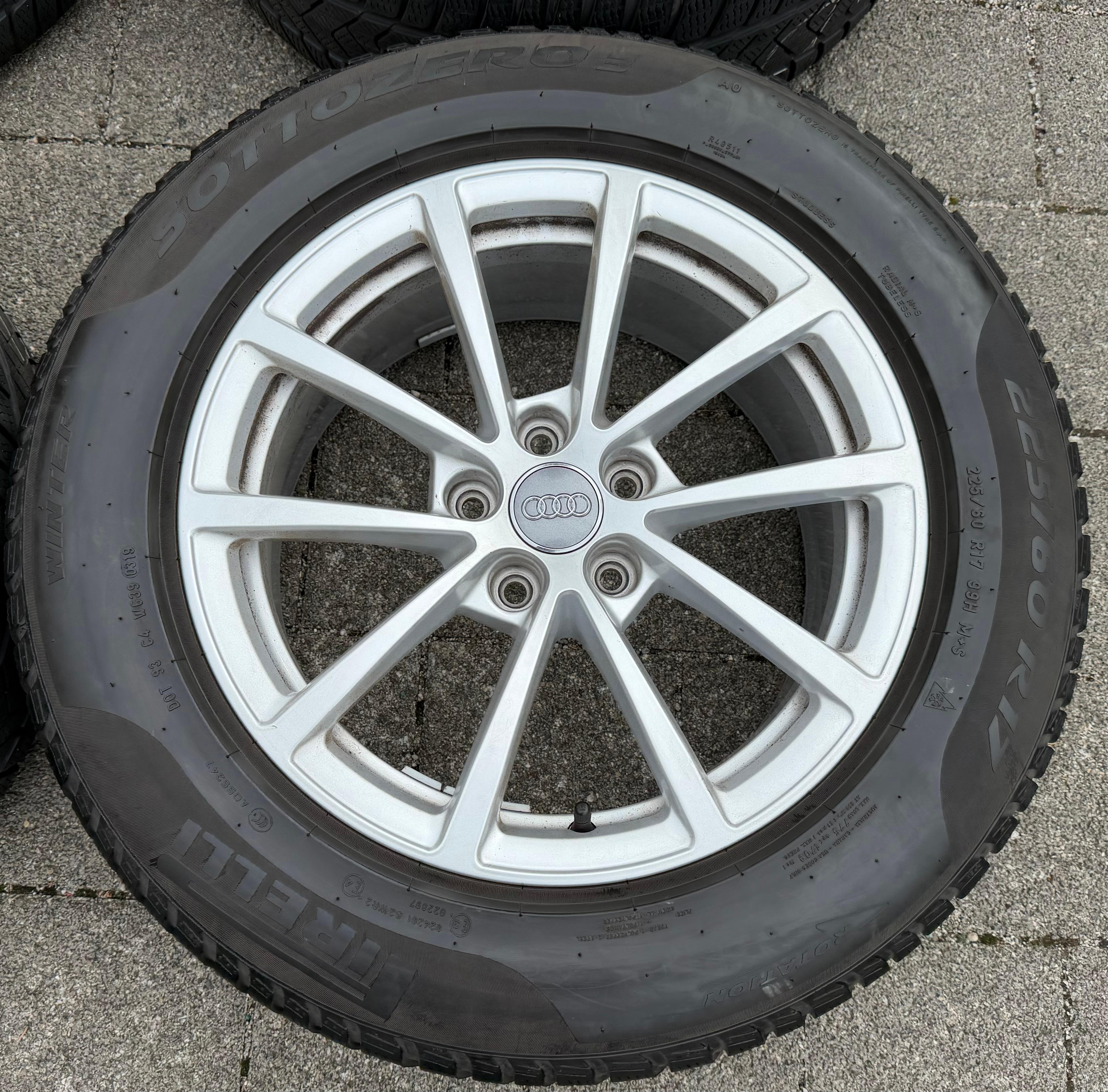4 Original 17" Alu Winterräder Audi A6 4K C8 F2 225/60R17 99H 4K0601025 Pirelli