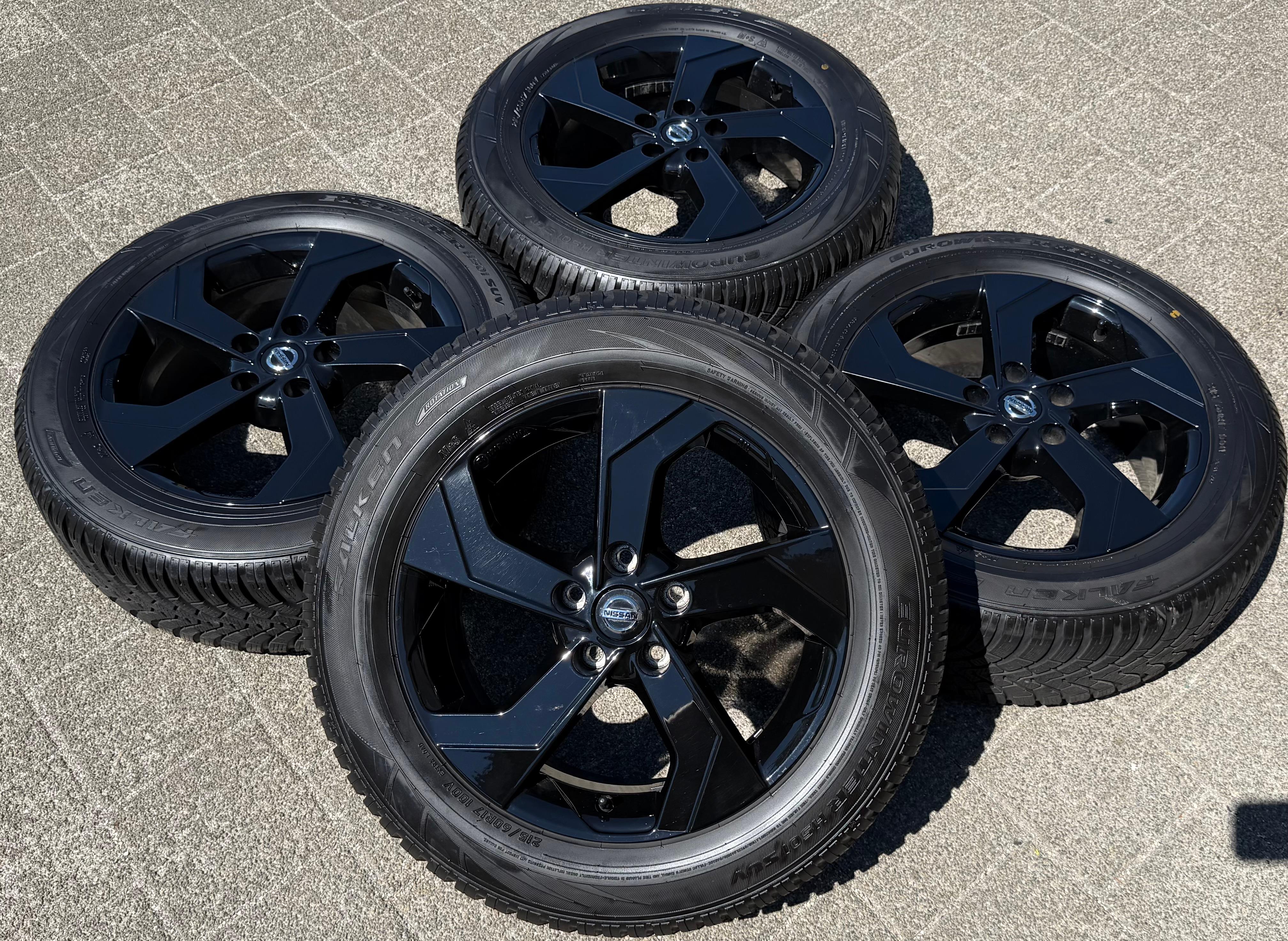 4 Original 17" Alu Winterräder Nissan Qashqai II J11 KB409-HV200 215/60R17 RDKS