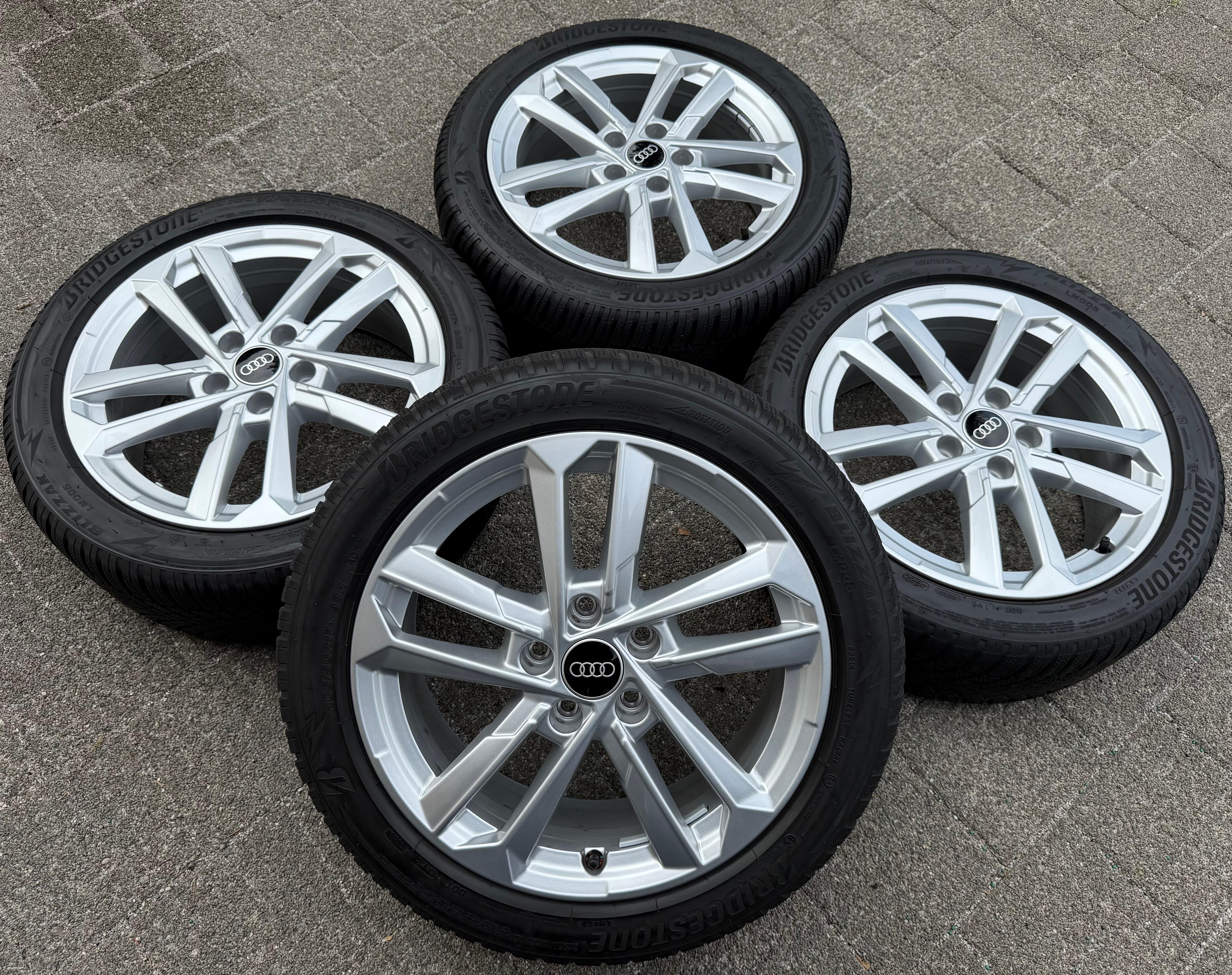 4 Original 17" Alu Winterräder Audi A3 S3 8Y 8Y0601025L 205/50R17 93H Bridgestone 2022