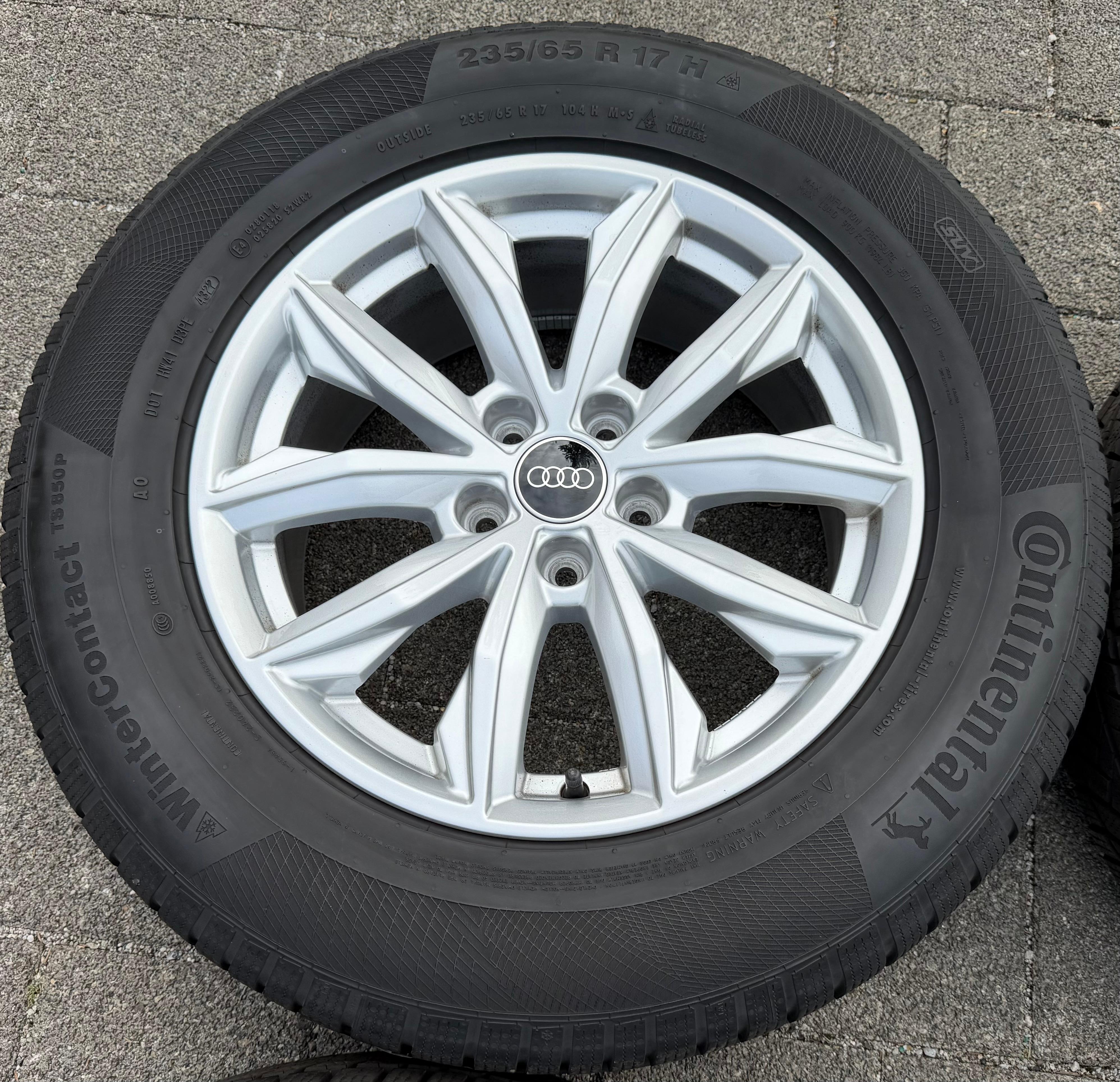 4 roues hiver en alliage d’origine 17" Audi Q5 FY 80A601025J 7x17 ET34 235/65R17 104H 2022