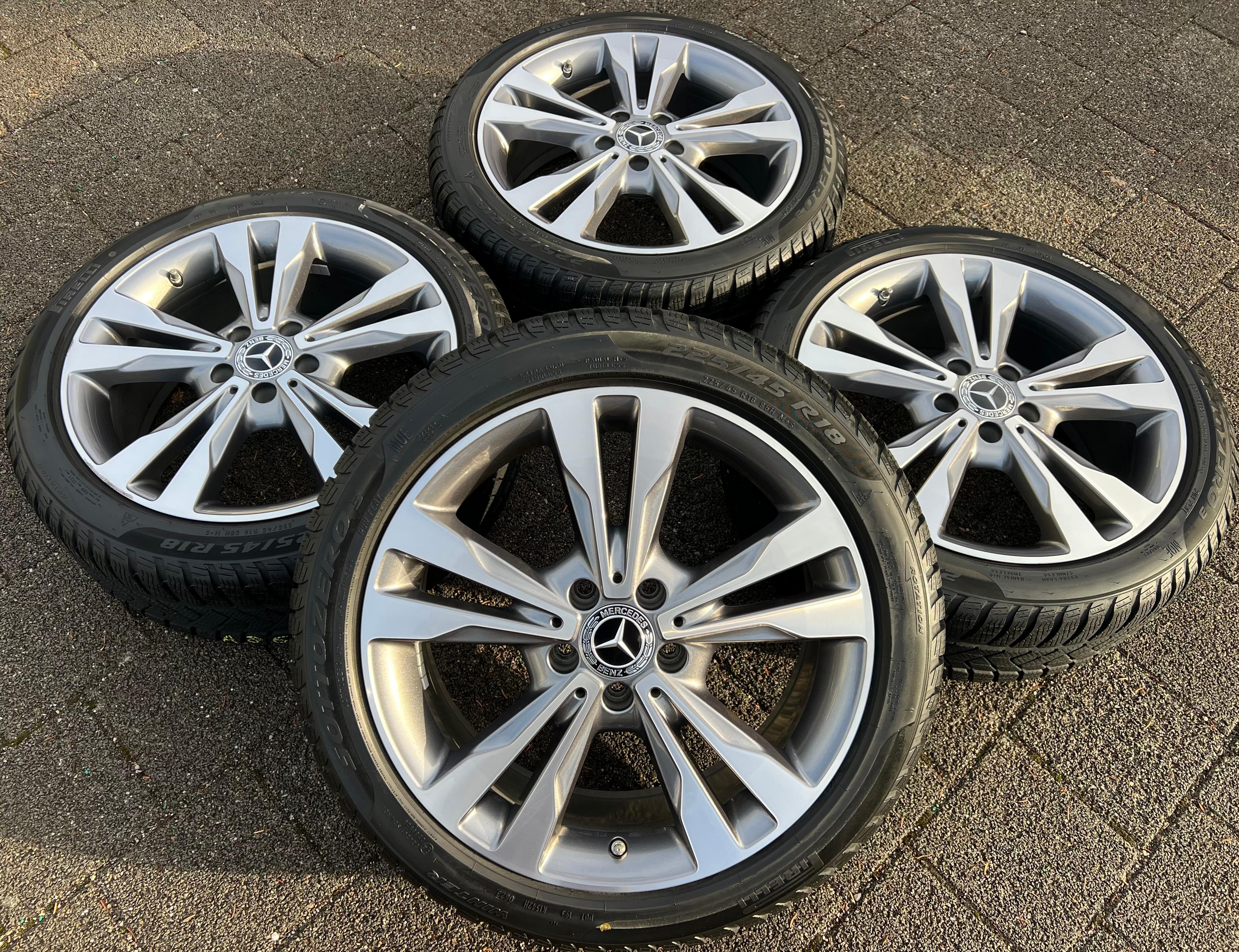 4 ORIGINAL 18" ALU WINTERRÄDER MERCEDES C-KLASSE W205 A2054012802 225/45R18 95H 2023