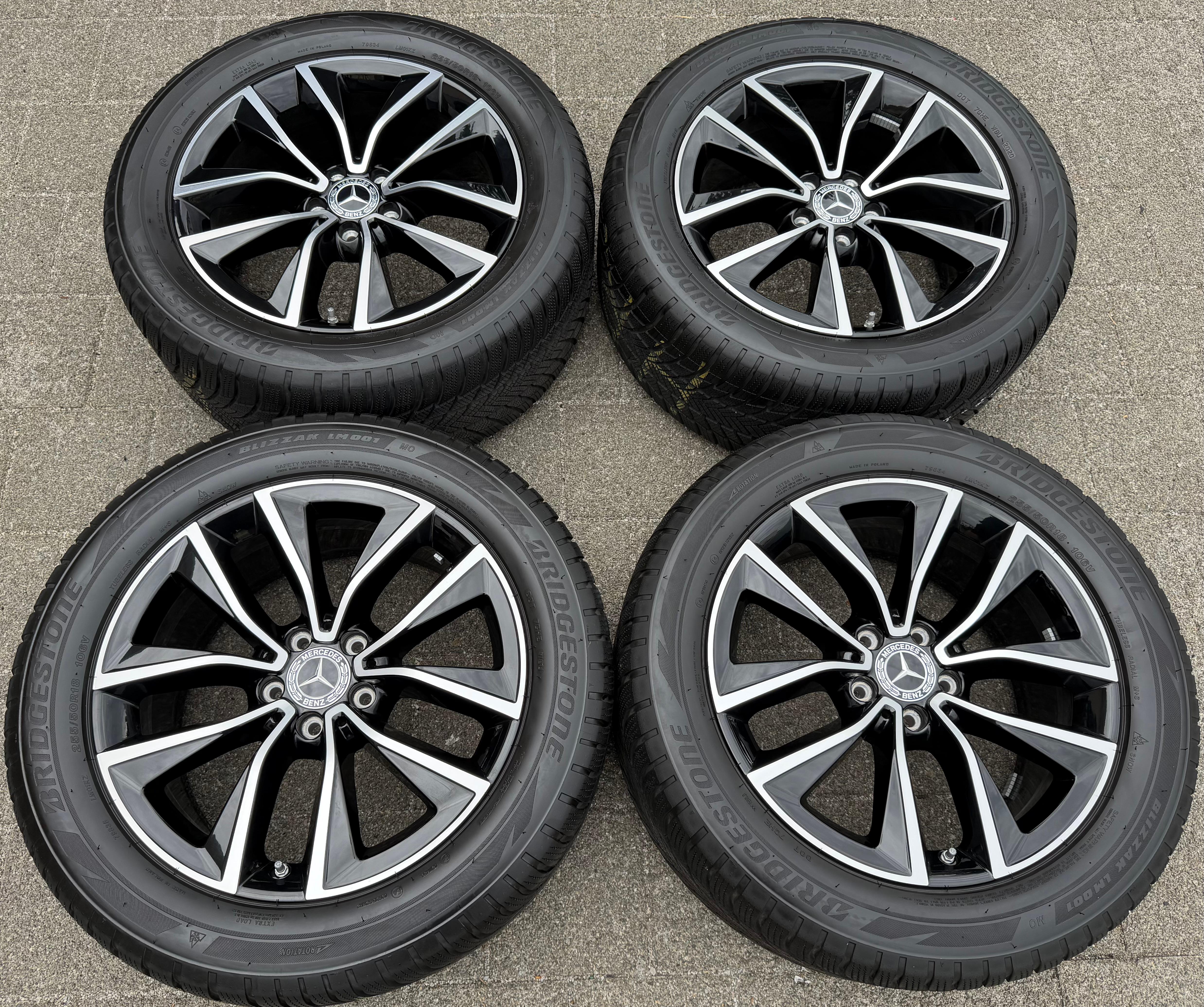 4 CERCHIONI IN ALLUMINIO ORIGINALI DA 18" PER MERCEDES CLASSE S V223 W223 A2234012900 255/50R18