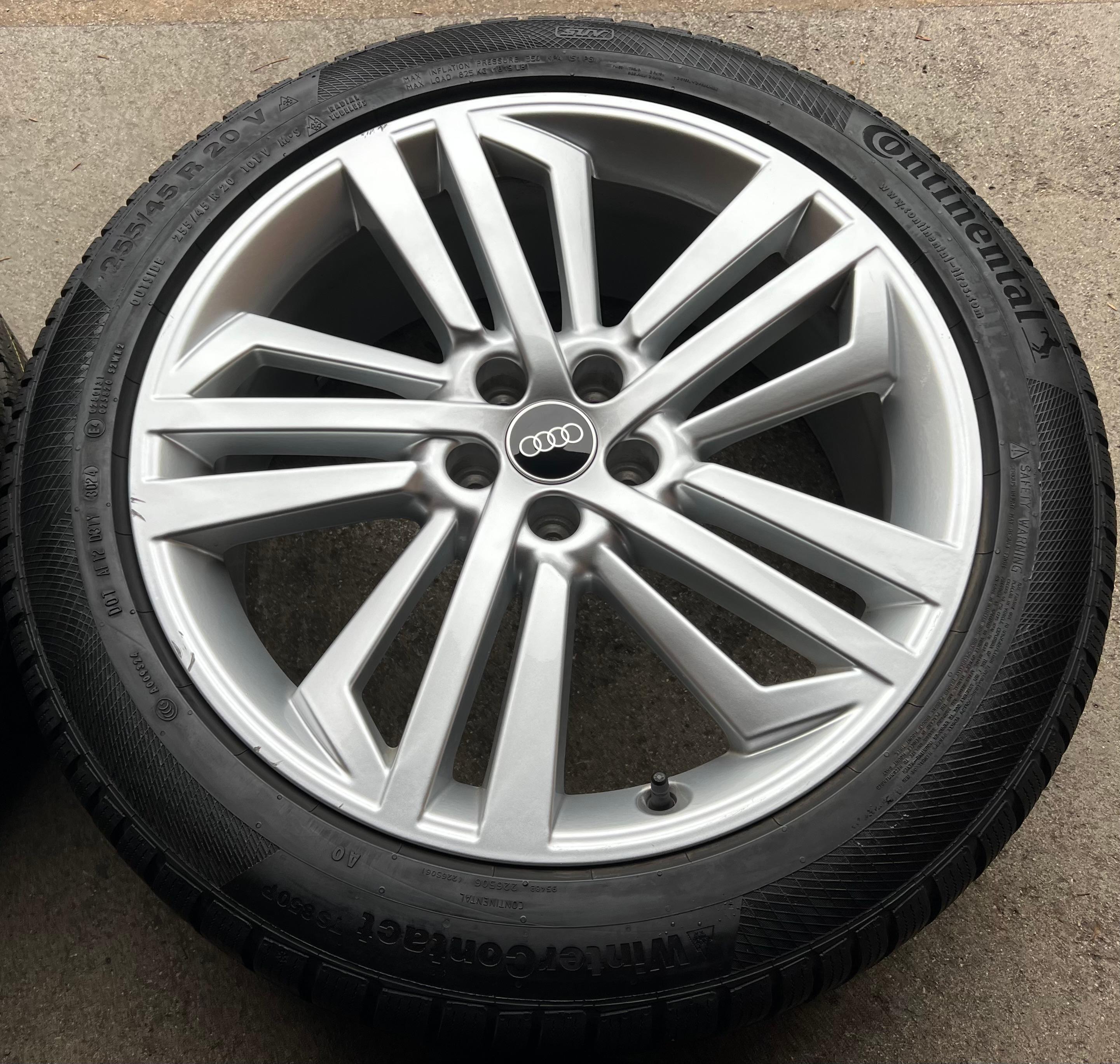 4 JANTES HIVER EN ALUMINIUM D’ORIGINE 20" AUDI Q5 SQ5 FY 80A601025L 255/45R20 101V CONTINENTAL
