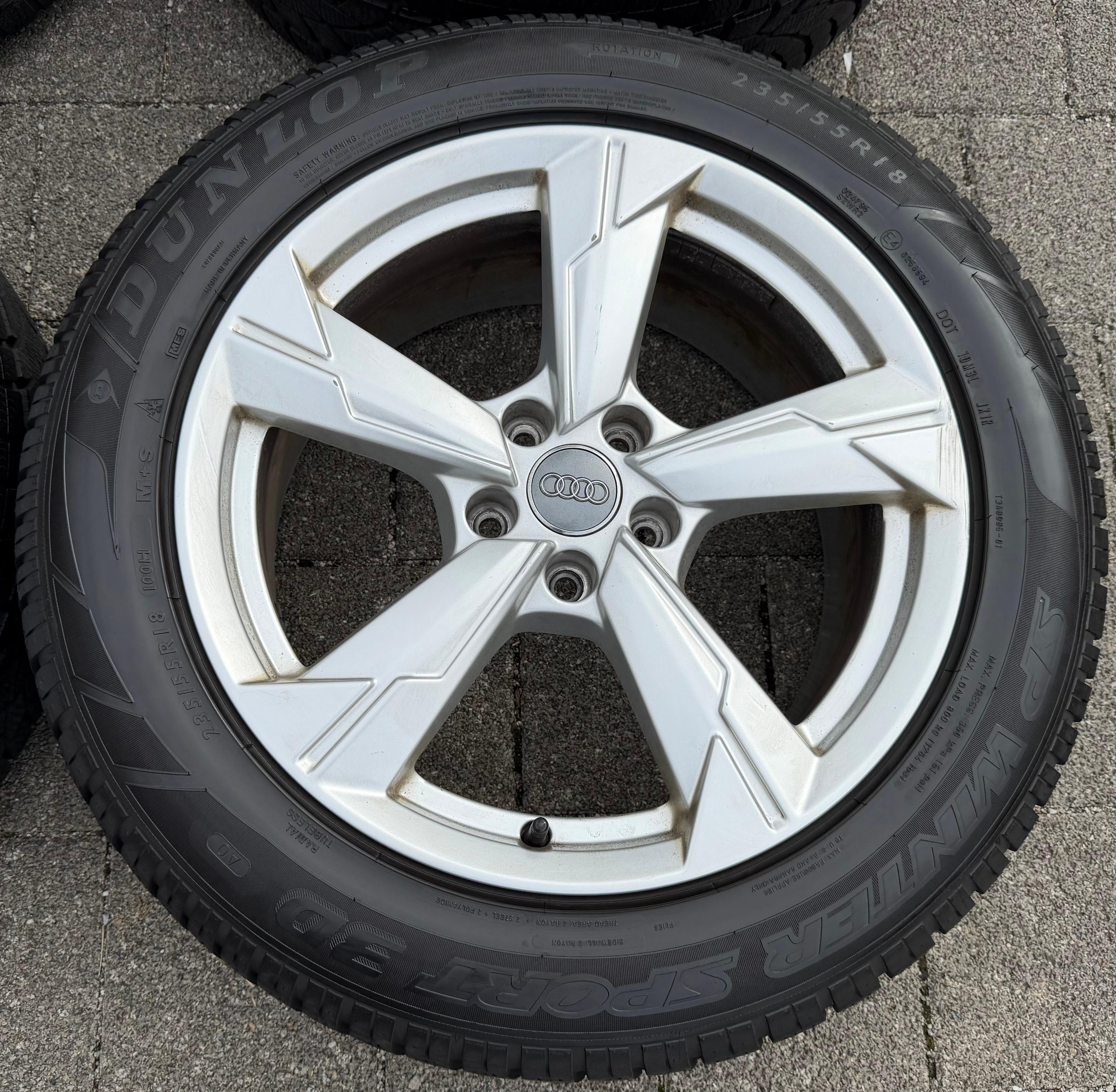 4 Original 18" Alu Winterräder Audi A6 Allroad 4K C8 4K0601025D 235/55R18 100H Dunlop