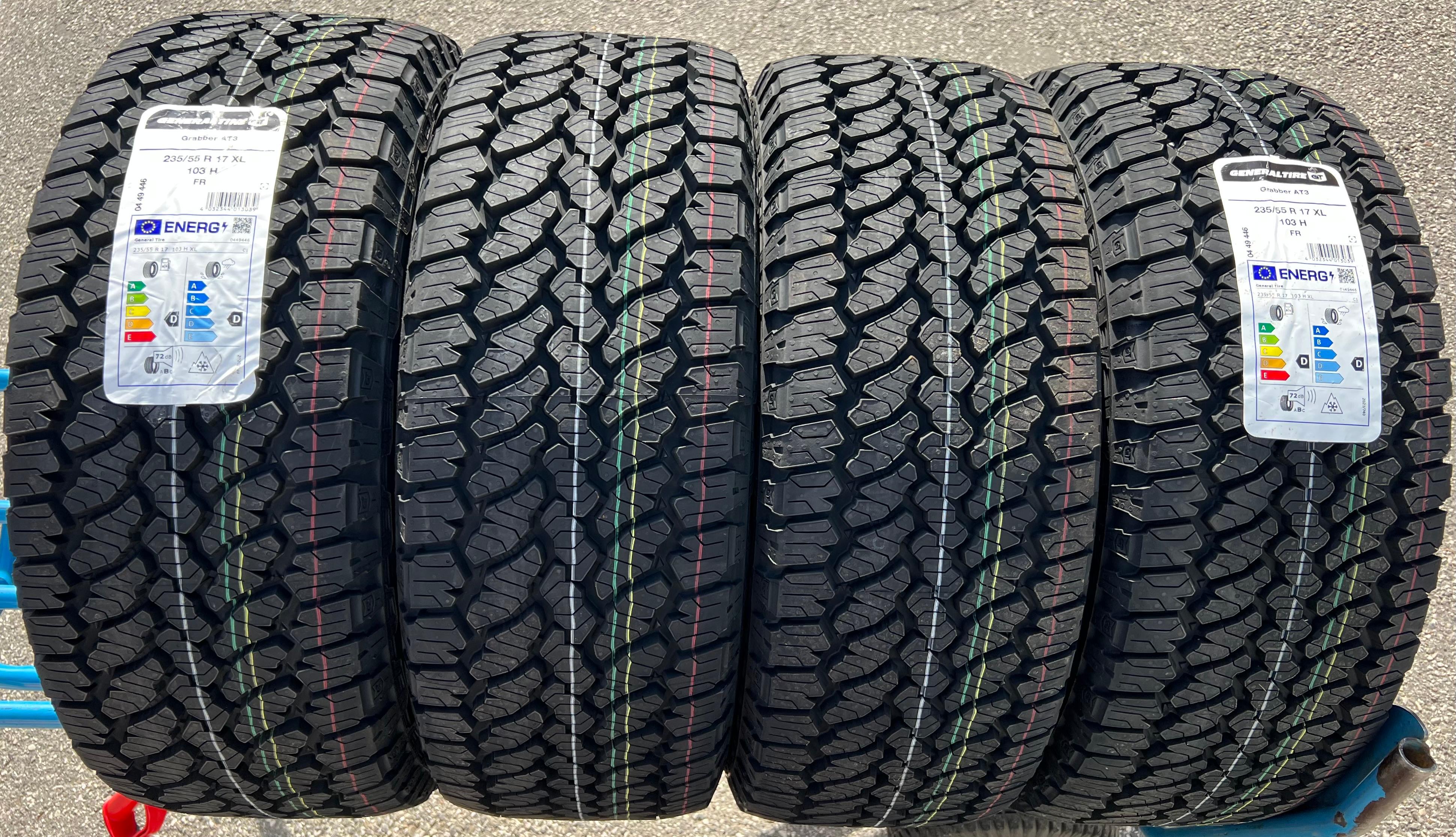 4 x 235/55R17 103H Ganzjahresreifen General Grabber AT3 All-Terrain 2023 NEU Freihaus