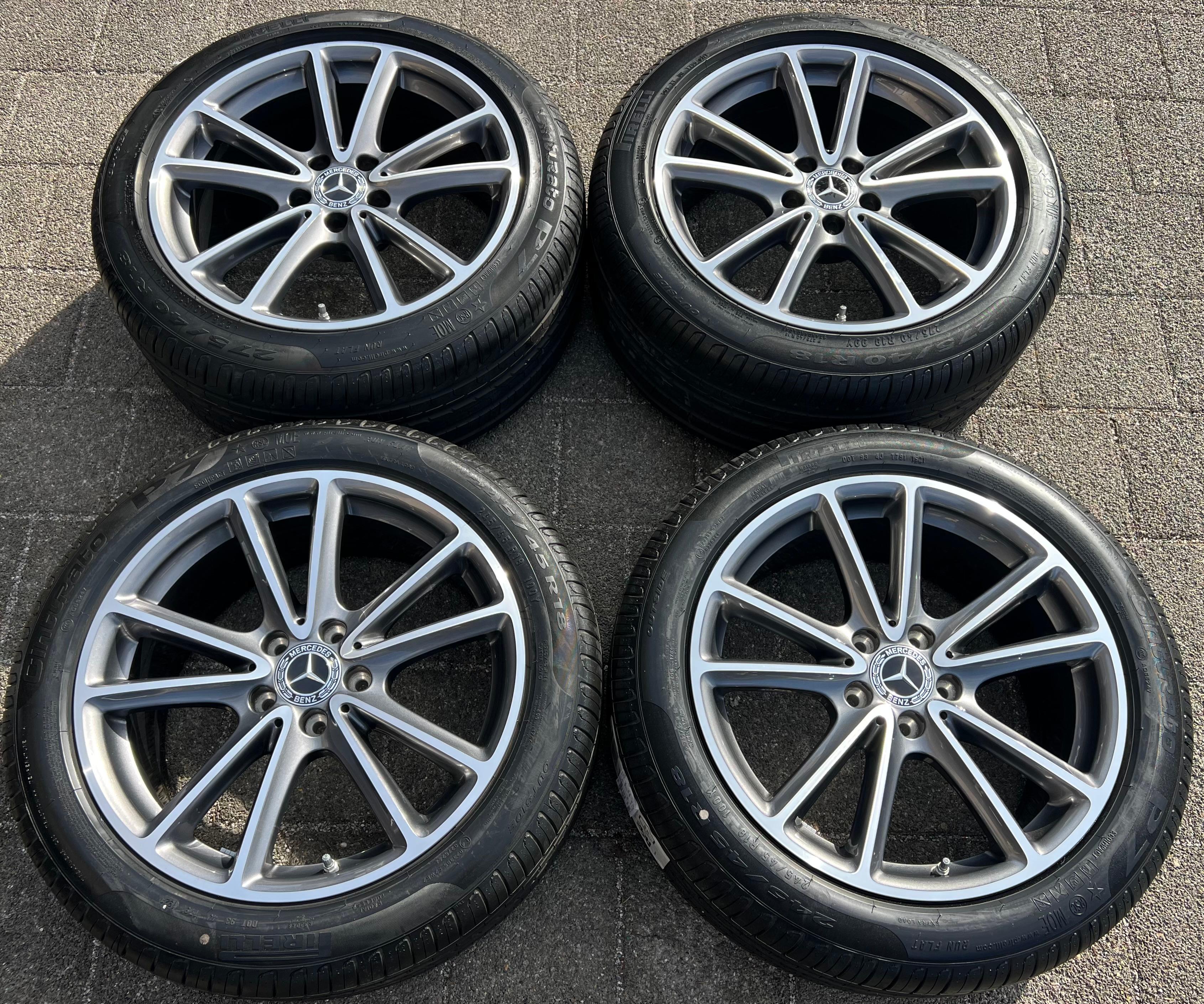 4 RUEDAS DE VERANO ORIGINALES DE ALEACIÓN DE 18" PARA MERCEDES CLS W257 C257 245/45R18 100V 275/40R18 99Y