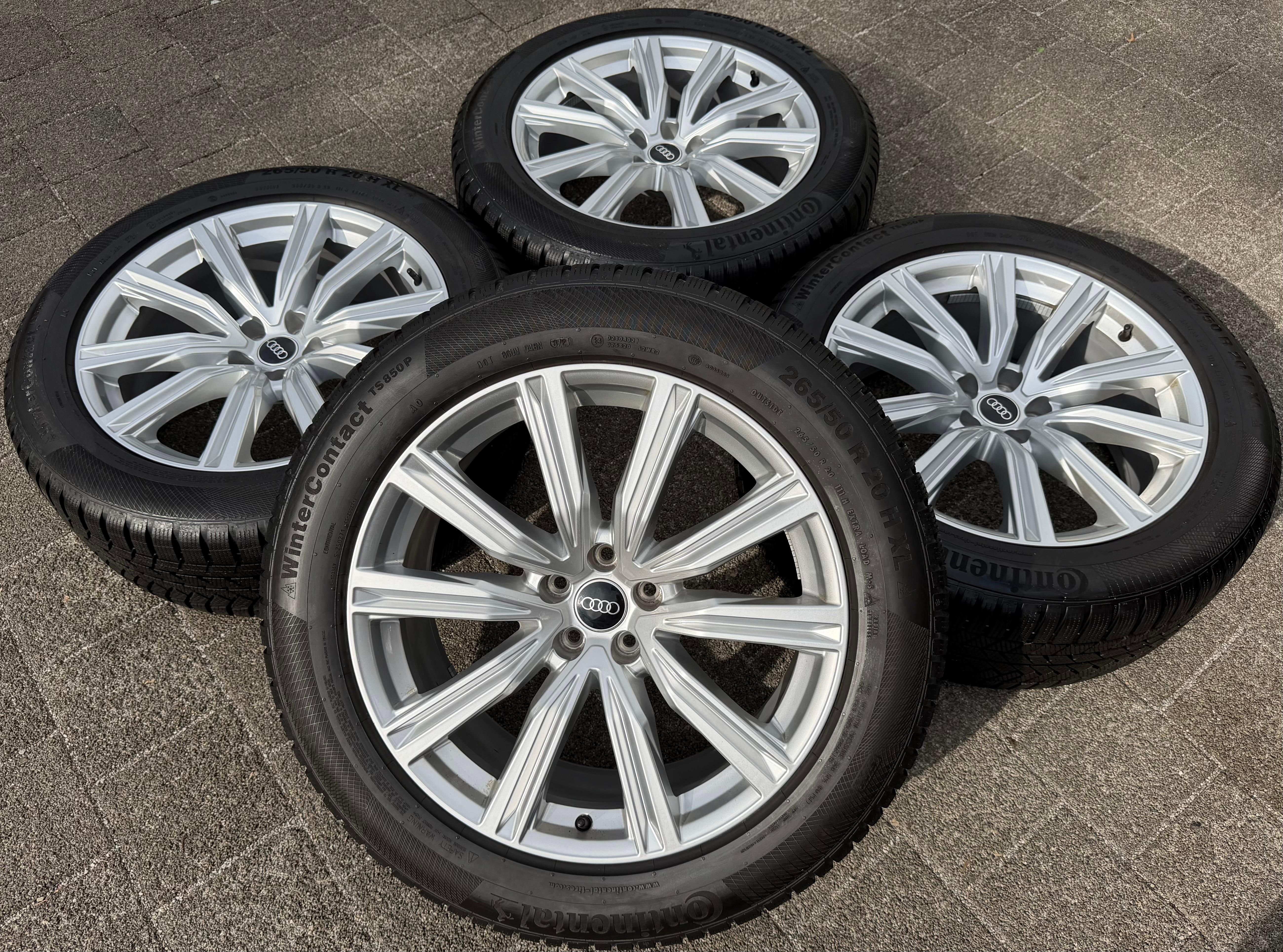 4 Original 20" Alu Winterräder Audi Q8 SQ8 4M8601025T 265/50R20 111H Continental