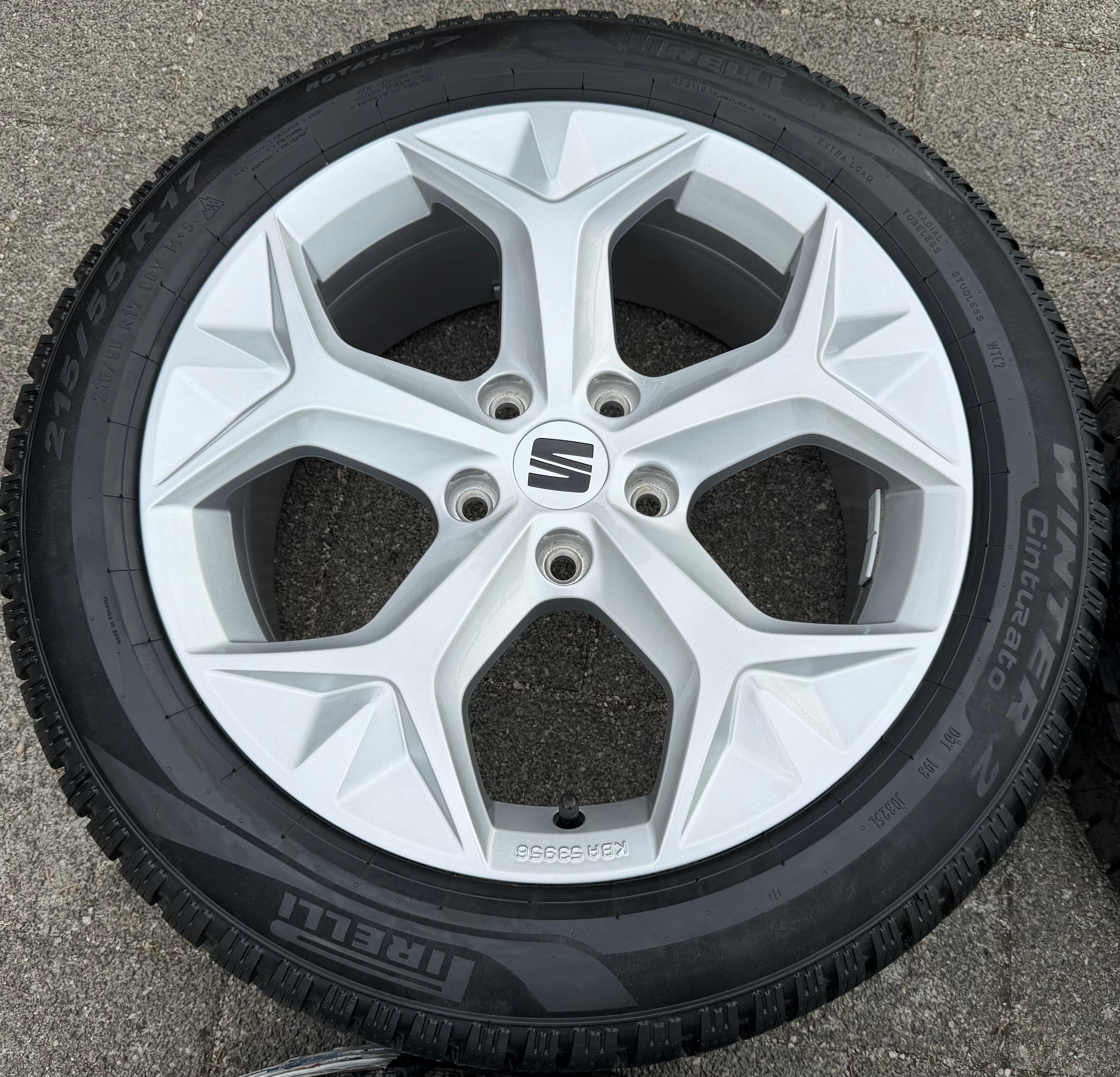 4 llantas de aluminio originales de invierno de 17" para SEAT Ateca Cupra 575071497H 215/55R17 98V, nuevas
