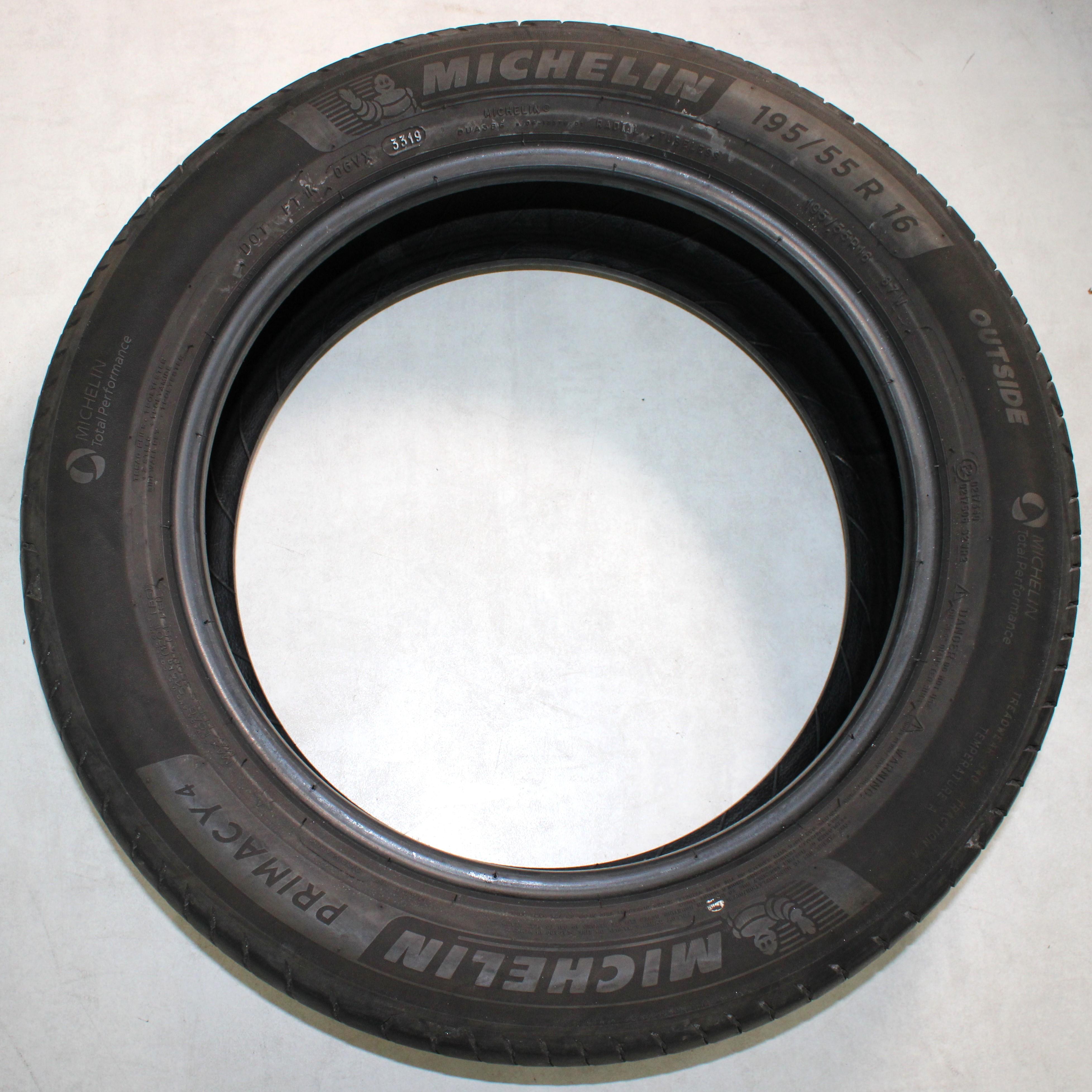 4 x 195/55R16 87W Sommerreifen Michelin Primacy 4 2x4,5-5mm/2x5,5-6mm 2019