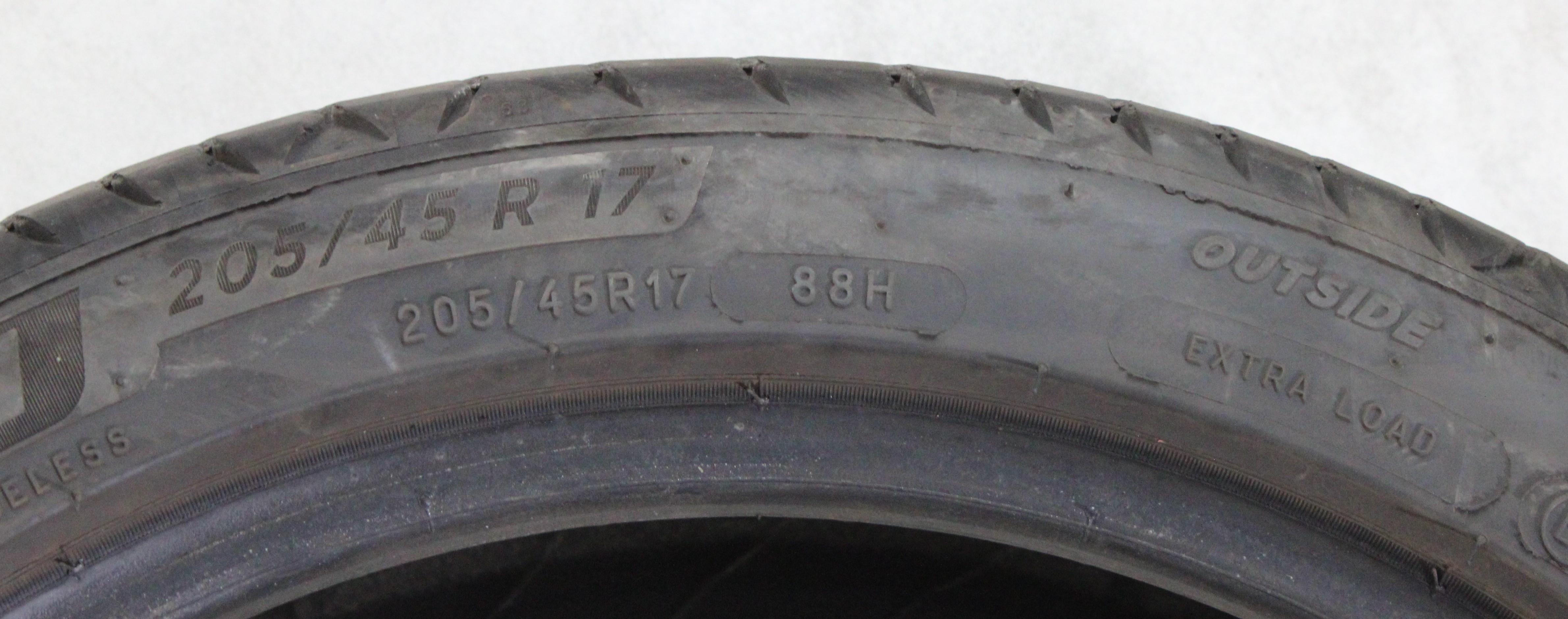 1 x 205/45R17 88H zomerband Michelin Primacy 4 S2 5-5,5mm 2022 XL