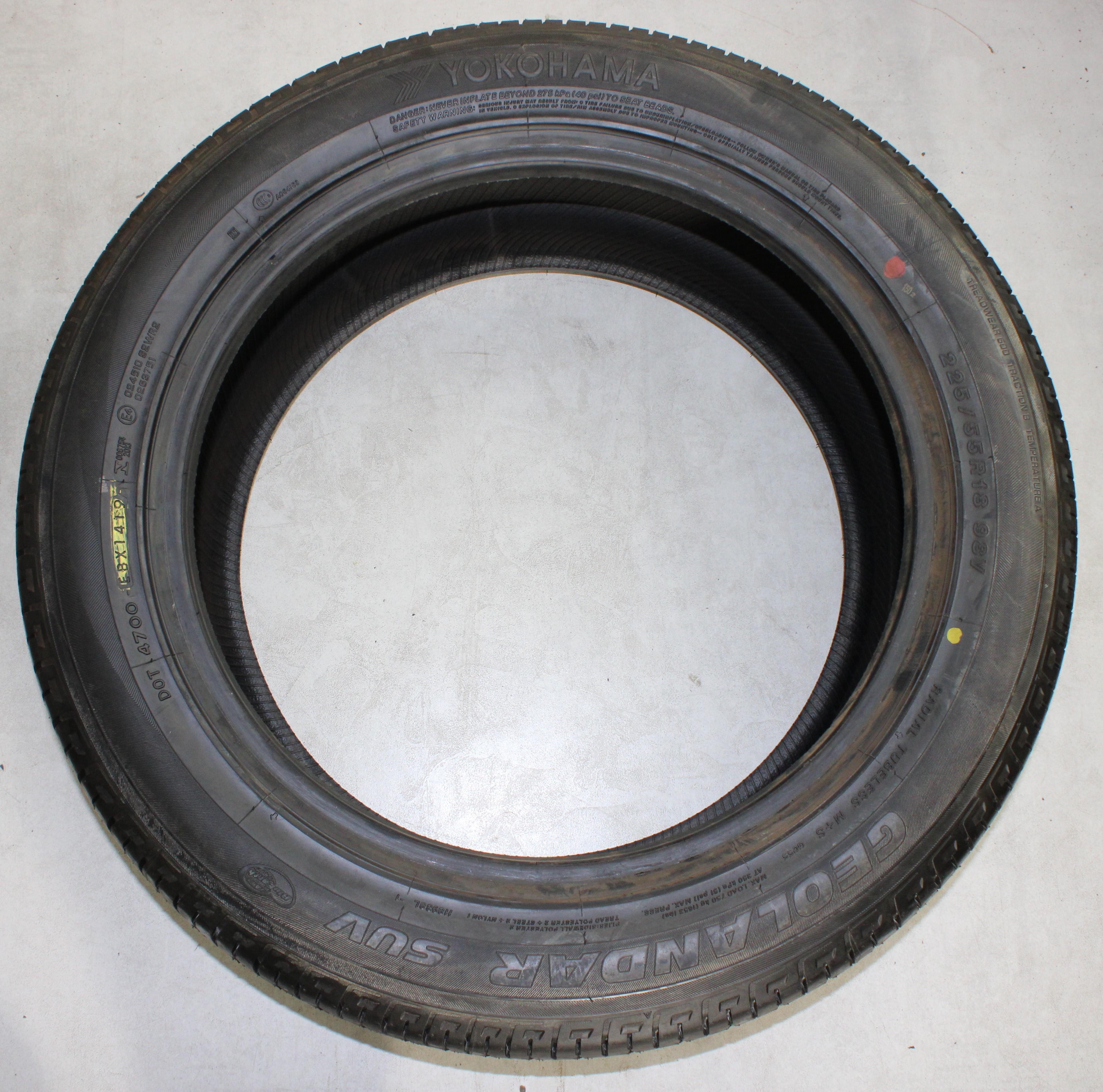 4 neumáticos de verano Yokohama Geolandar SUV 225/55R18 98V, con dibujo completo, 2019