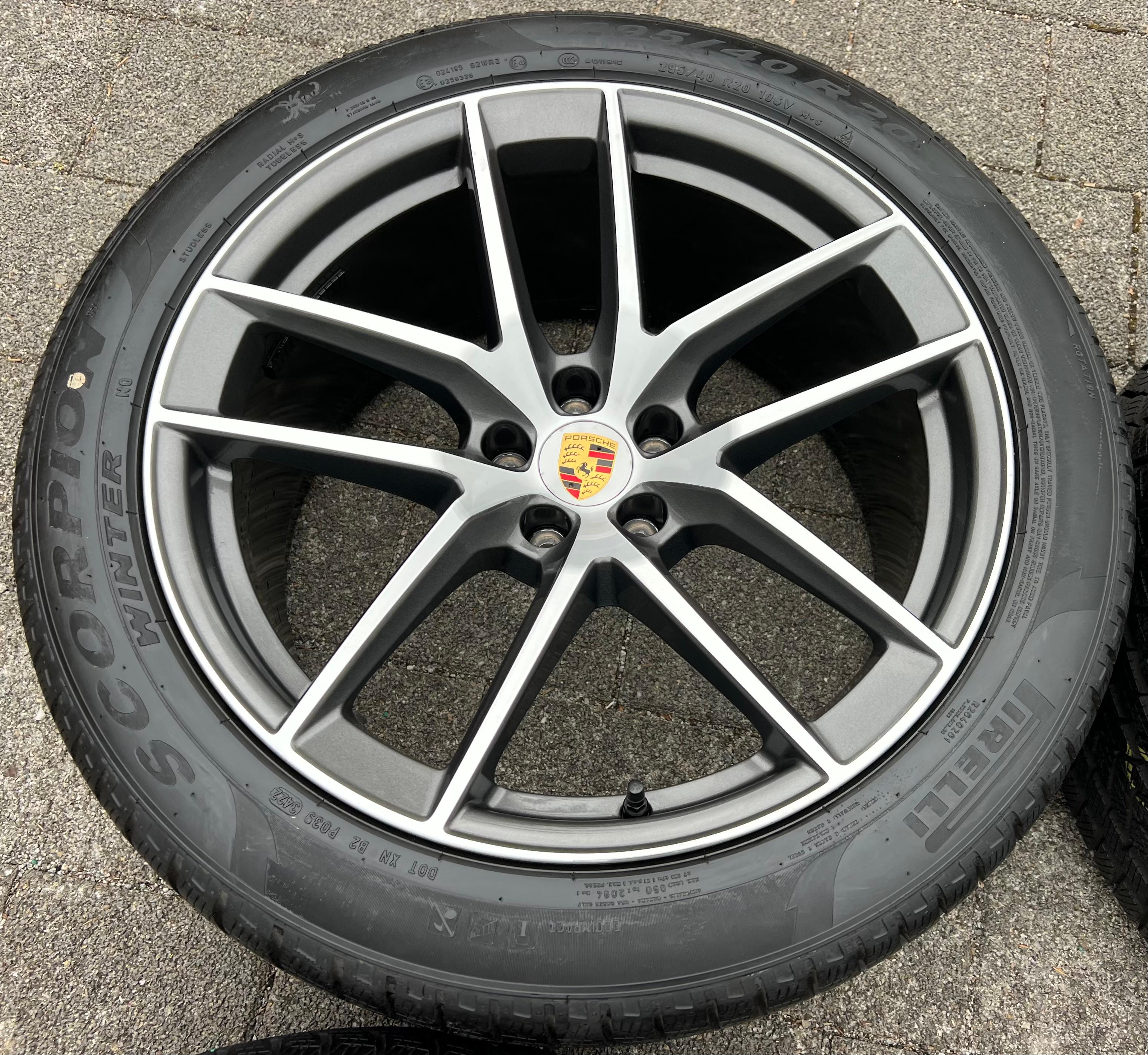 4 ORIGINAL 20" ALU WINTERRÄDER PORSCHE MACAN 265/45R20 104V 295/40R20 106V RDKS
