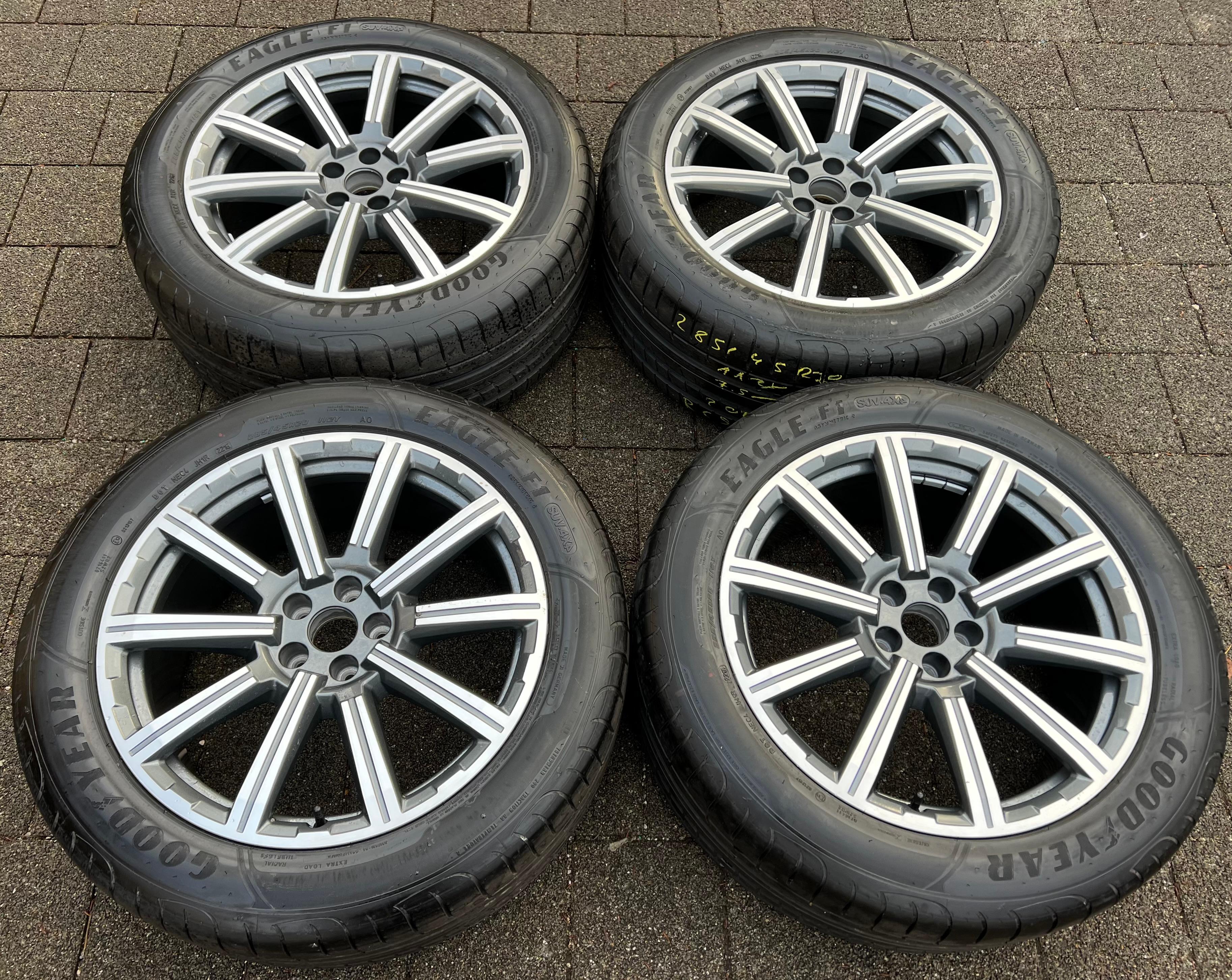 4 ROUES D'ÉTÉ ORIGINALES 20" EN ALUMINIUM AUDI Q7 4M 4M0601025AD 285/45R20 112Y FRANCO DOMICILE