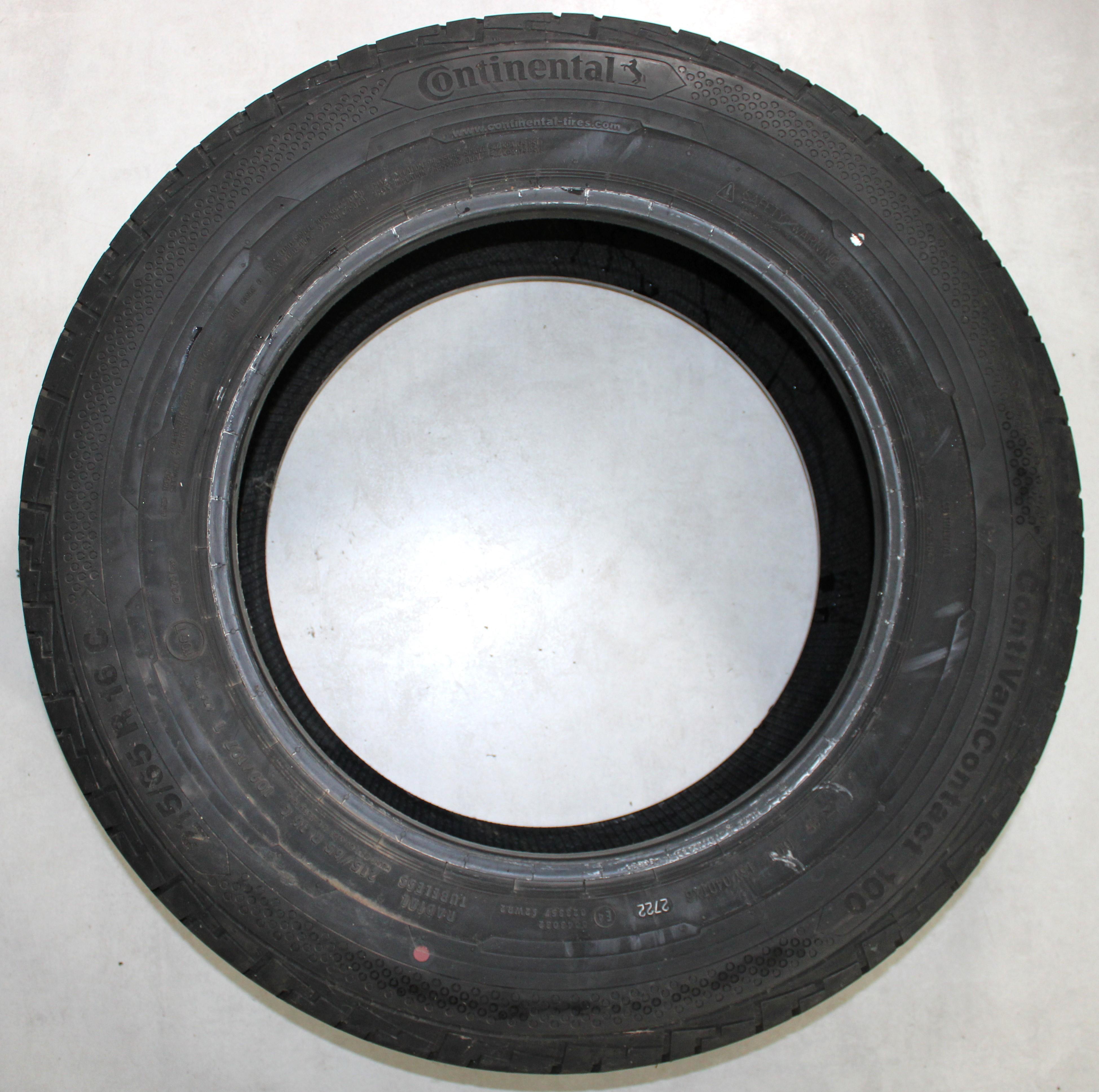 4 x 215/65R16C 109/107T Sommerreifen Continental Van Contact 100 9,5mm 2022