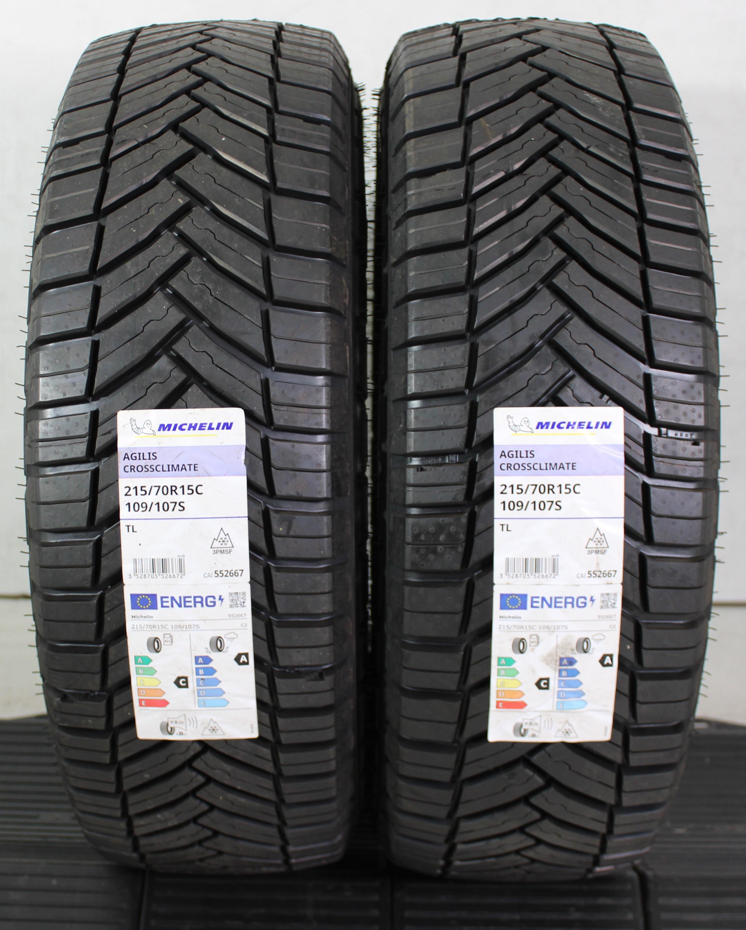 2 x 215/70R15C 109/107S neumáticos para todas las estaciones Michelin Agilis Cross Climate 2022