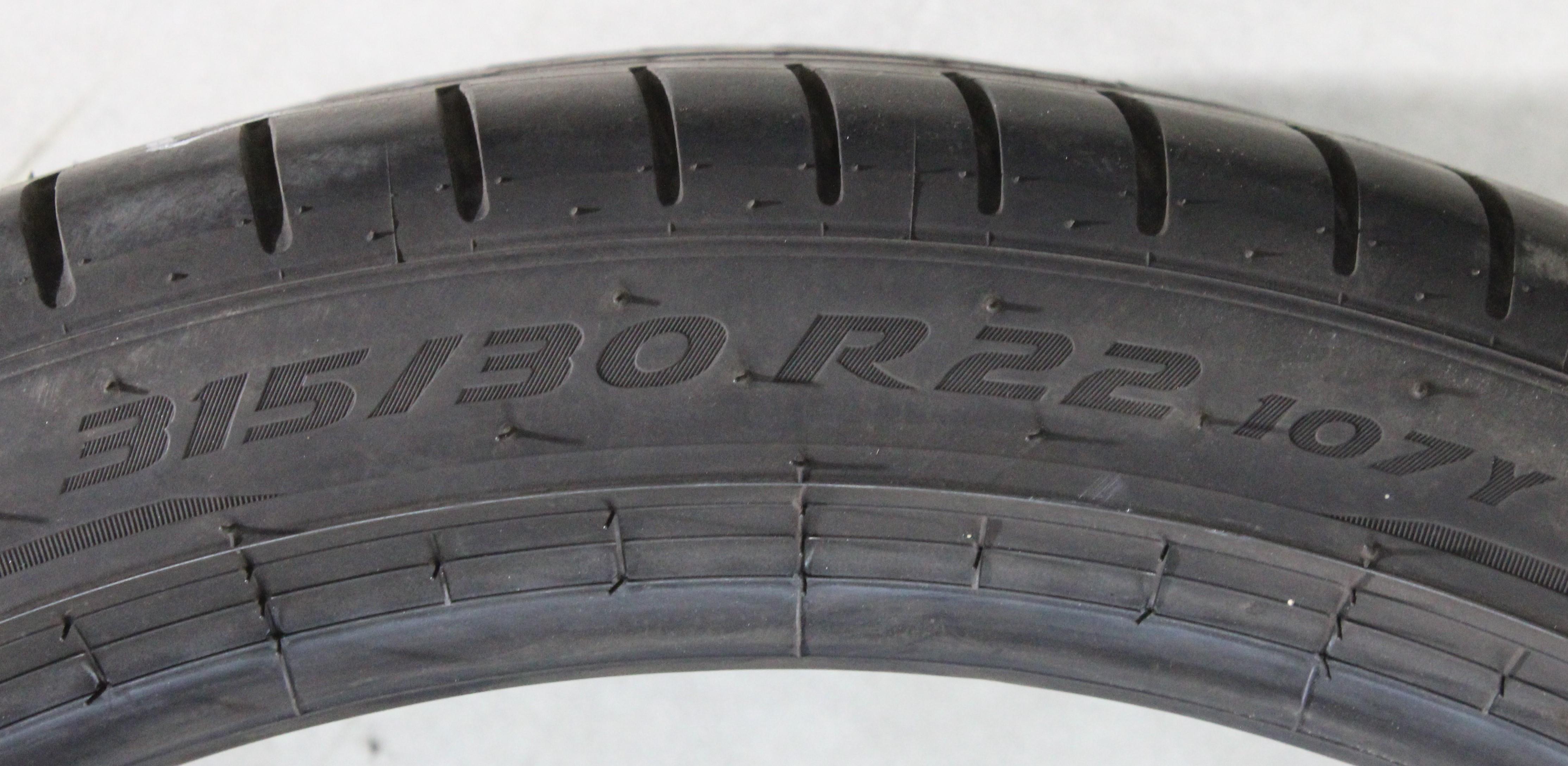2 x 315/30R22 107Y Sommerreifen Pirelli Pzero PZ4 5-5,5mm 2021 *