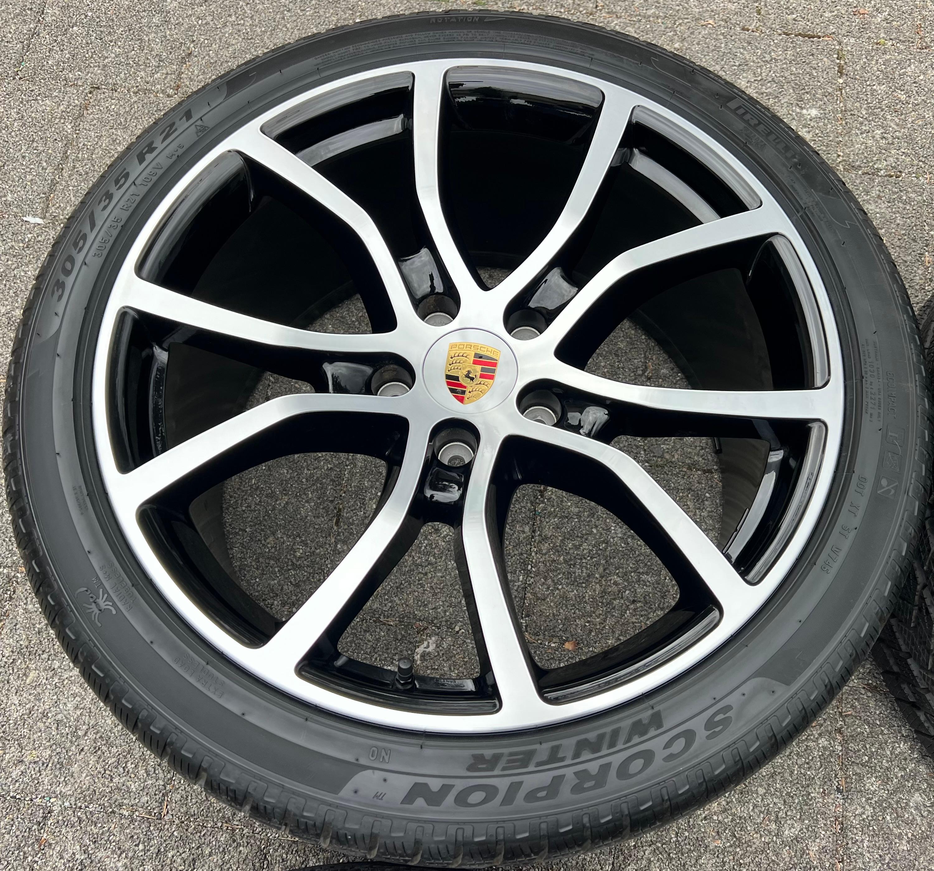 4 ORIGINAL 21" ALU WINTERRÄDER PORSCHE CAYENNE COUPE E3 9Y PIRELLI 2022 TOP