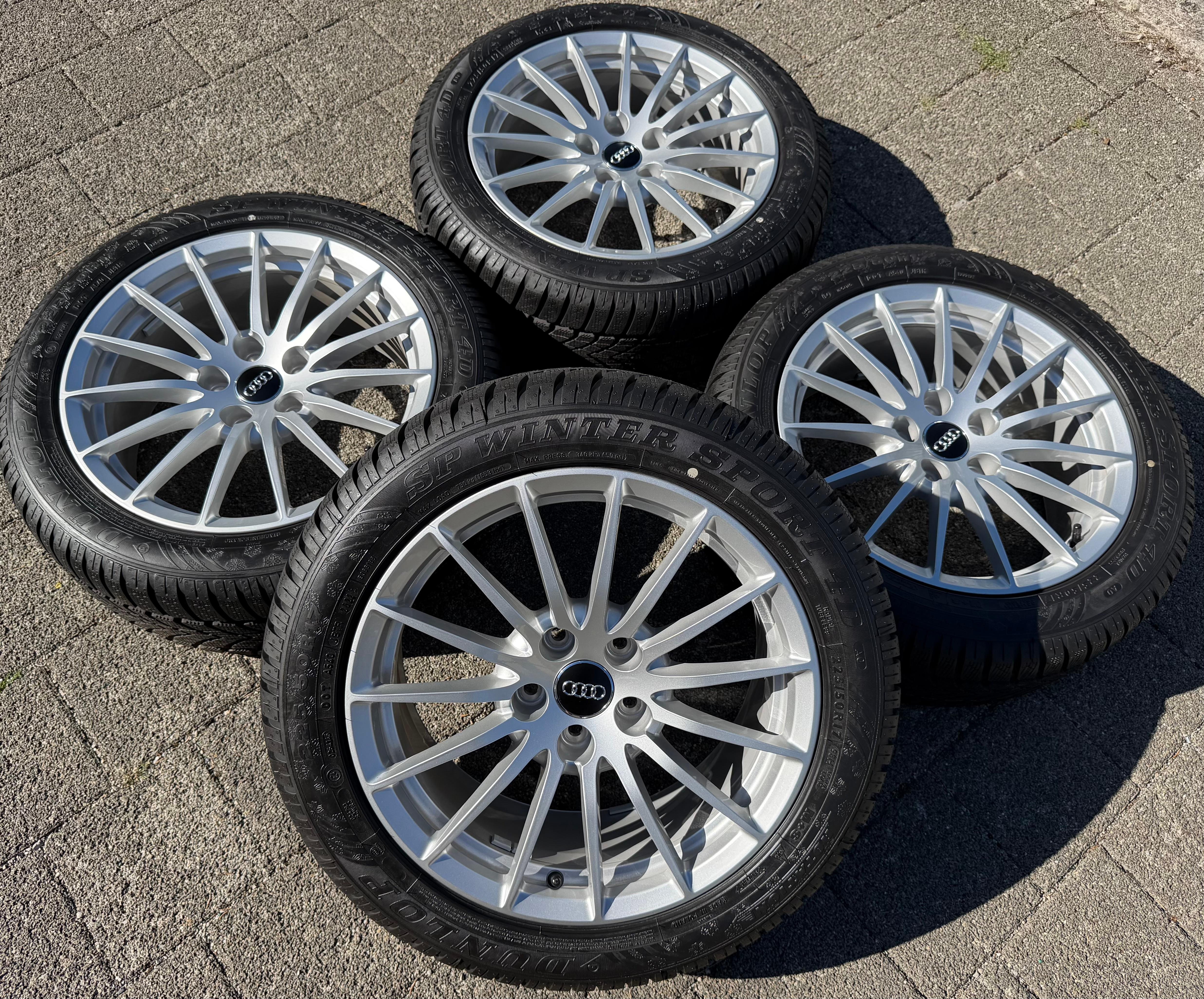 4 ORIGINAL 17" ALU WINTERRÄDER AUDI A5 F5 8W 225/50R17 98H 8W0601025AE DUNLOP