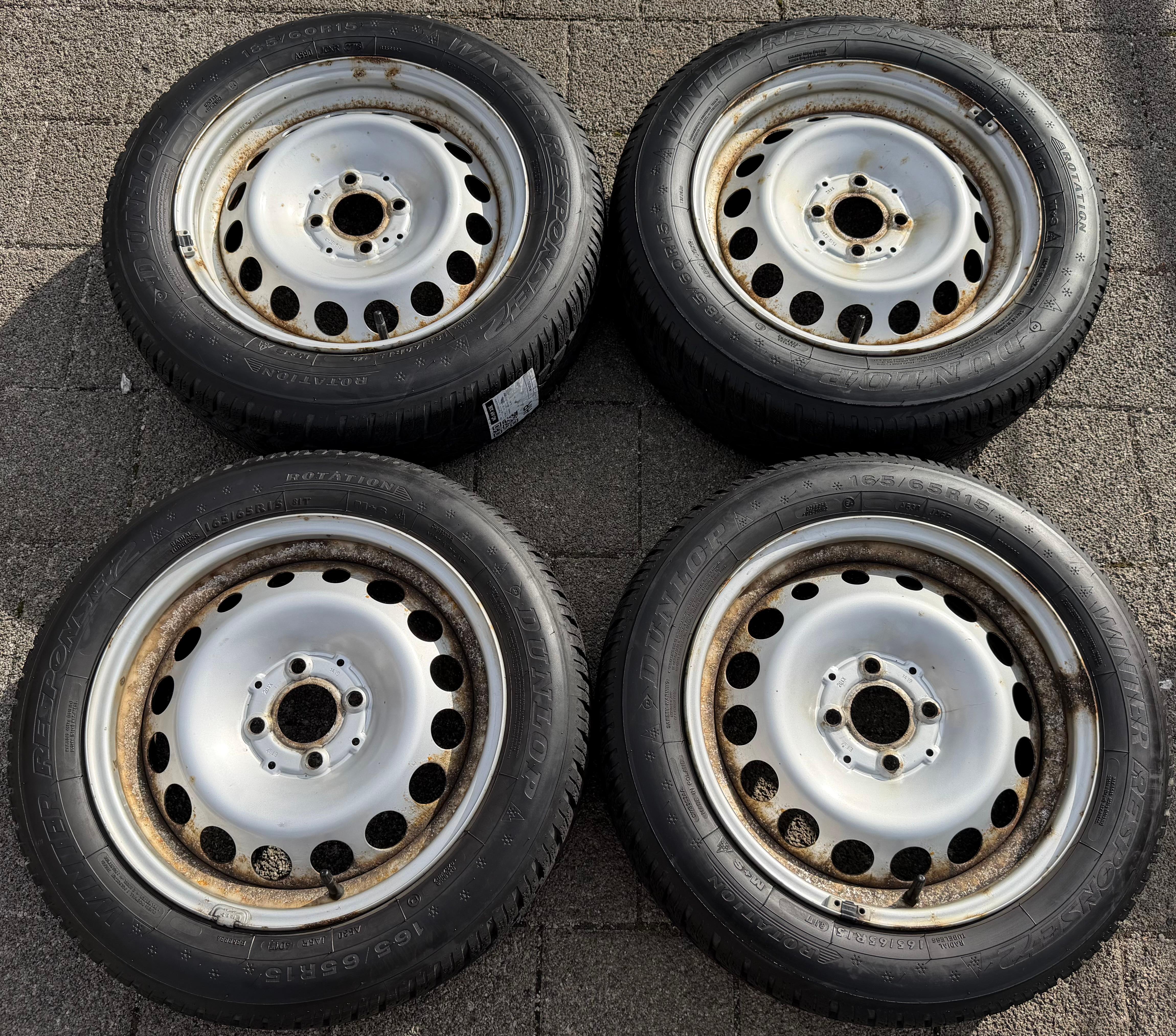4 Original Winterräder Smart 453 165/65R15 81T 185/60R15 84T Dunlop RDKS