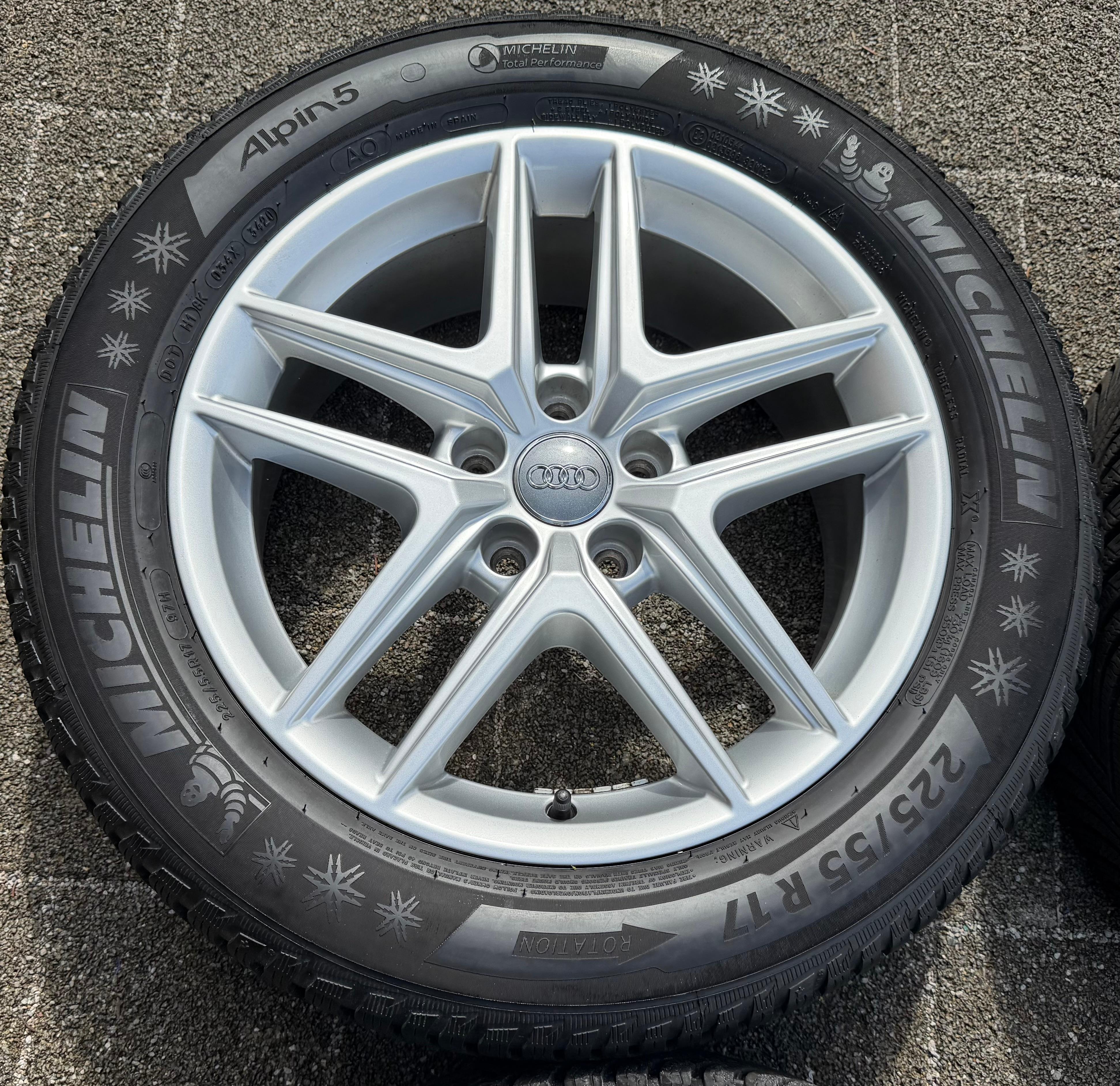 4 ORIGINAL 17" ALU WINTERRÄDER AUDI A4 ALLROAD 8W B9 225/55R17 97H 8W9601025D