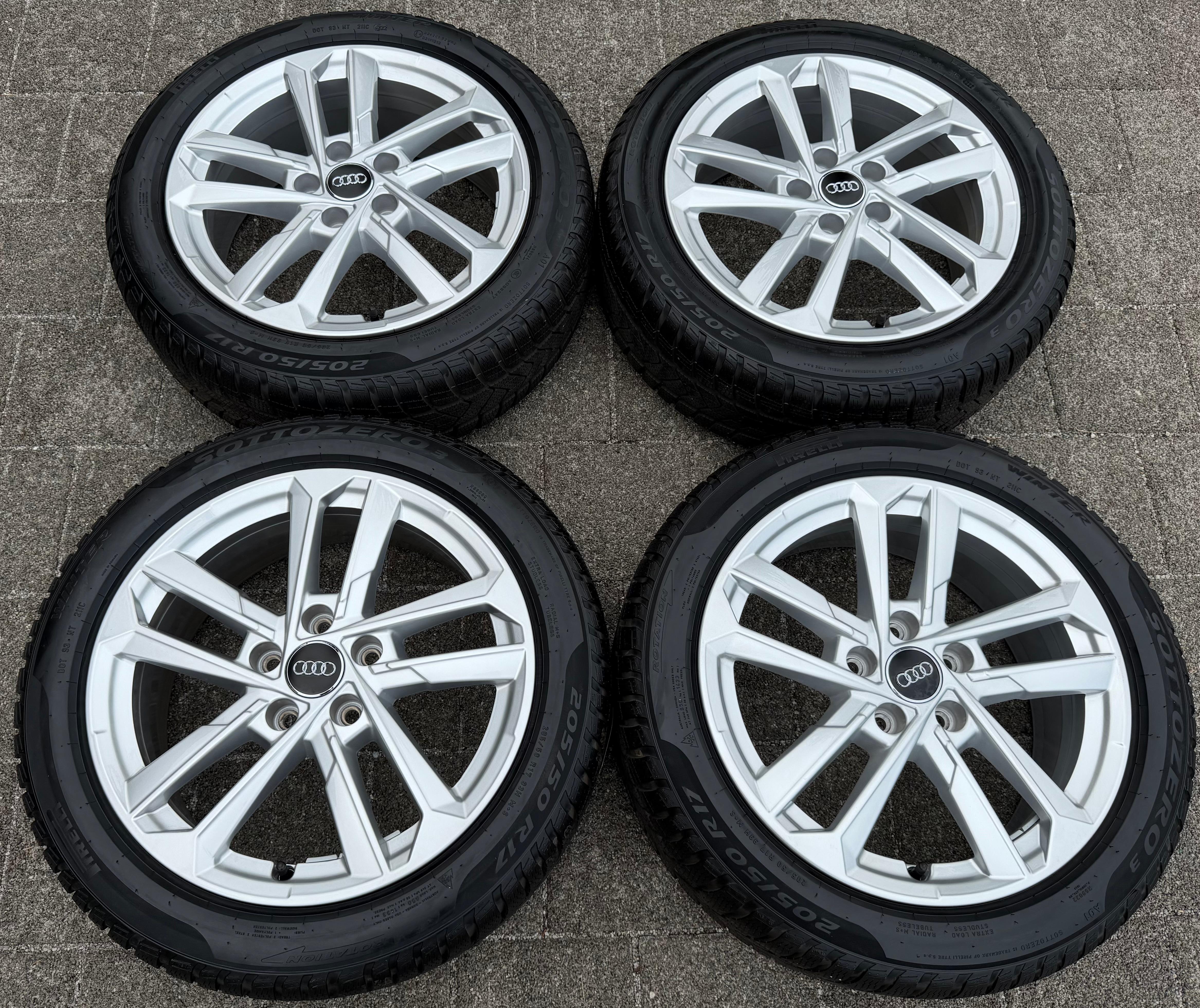 4 Original 17" Alu Winterräder Audi A3 S3 8Y 8Y0601025L 205/50R17 93H Pirelli