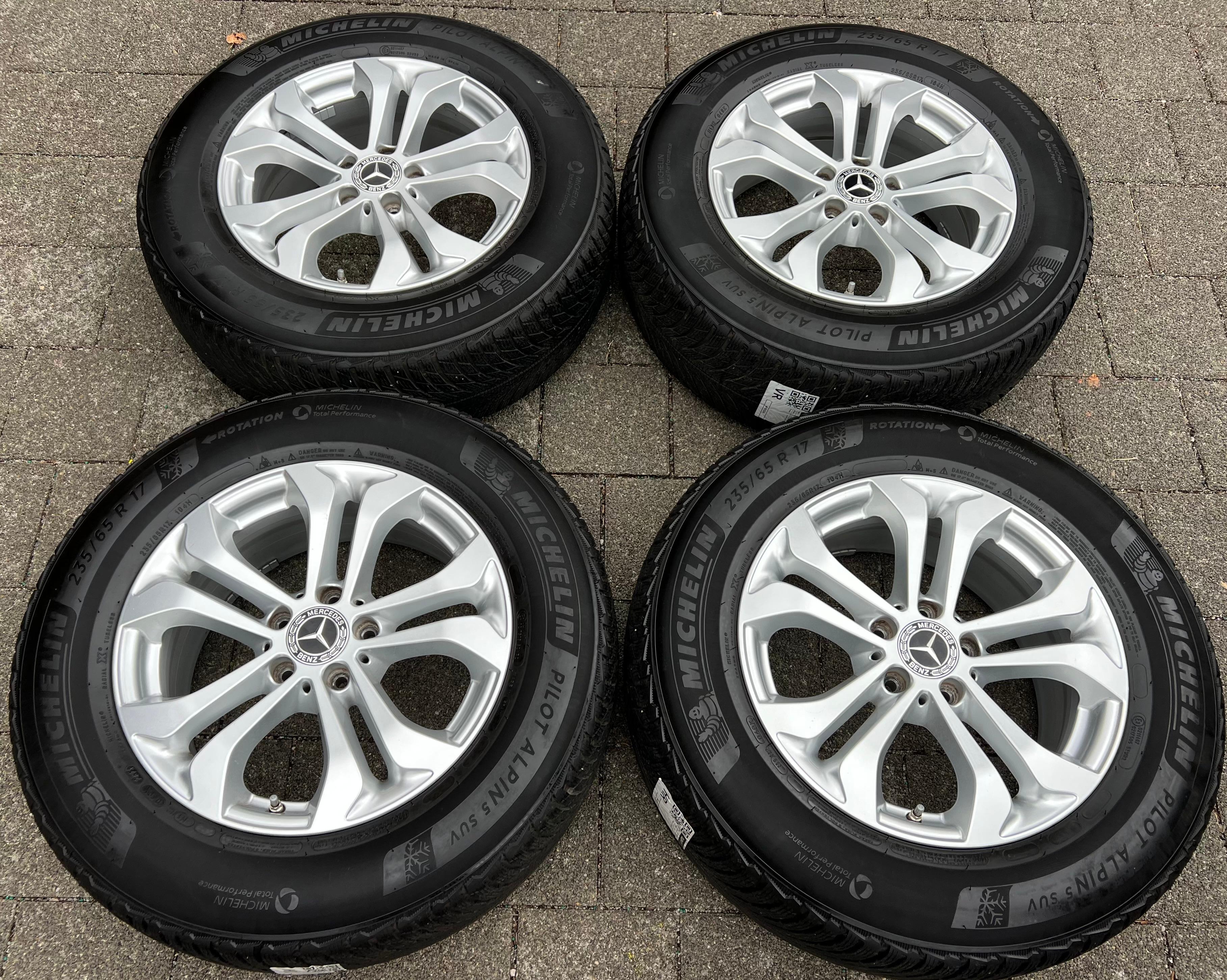 4 ORIGINAL 17" ALU WINTERRÄDER MERCEDES GLC X253 W253 RDKS 235/65R17 104H