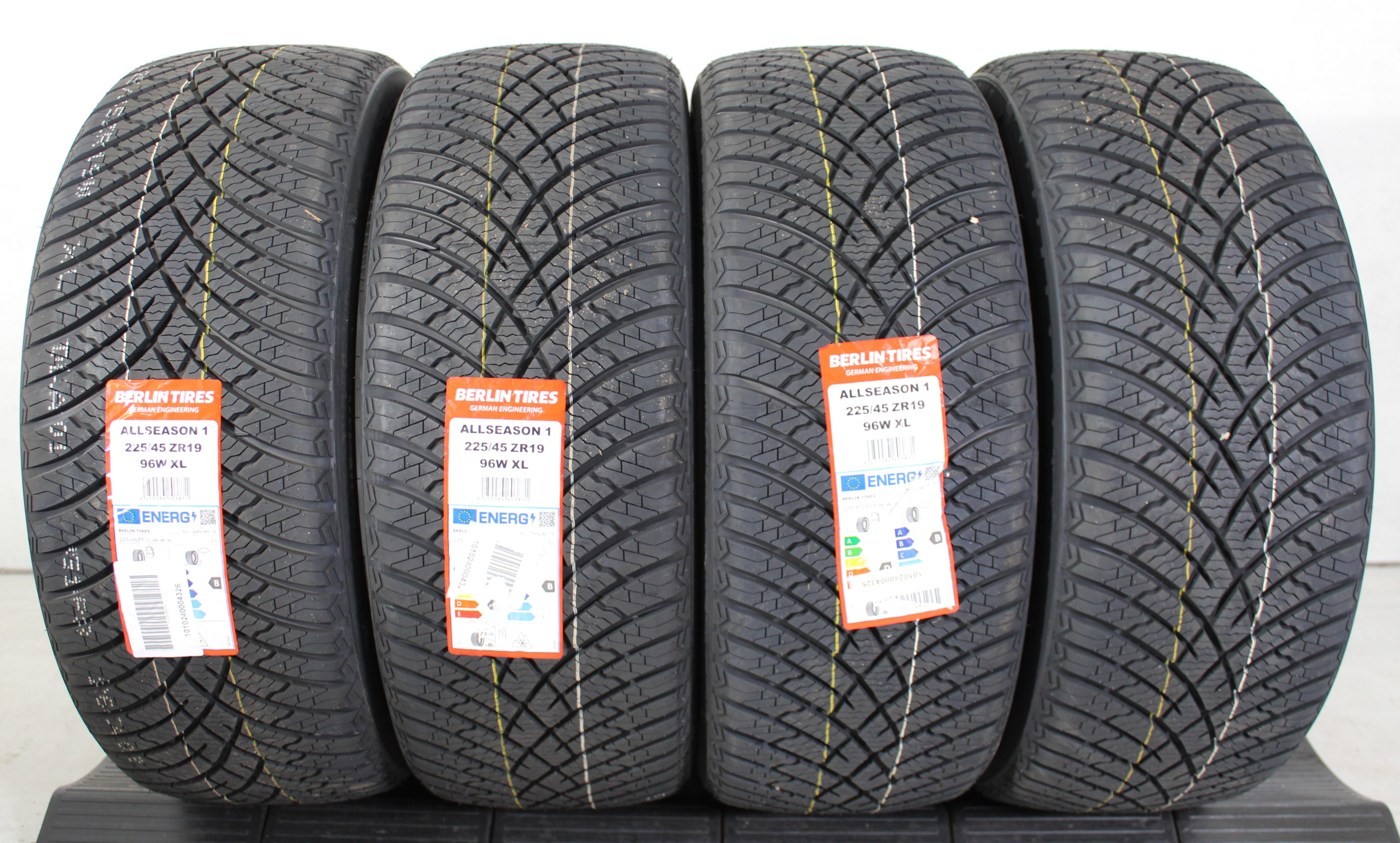4 x 225/45R19 96W Ganzjahresreifen Berlin Tires All Season 1 2024 XL NEU