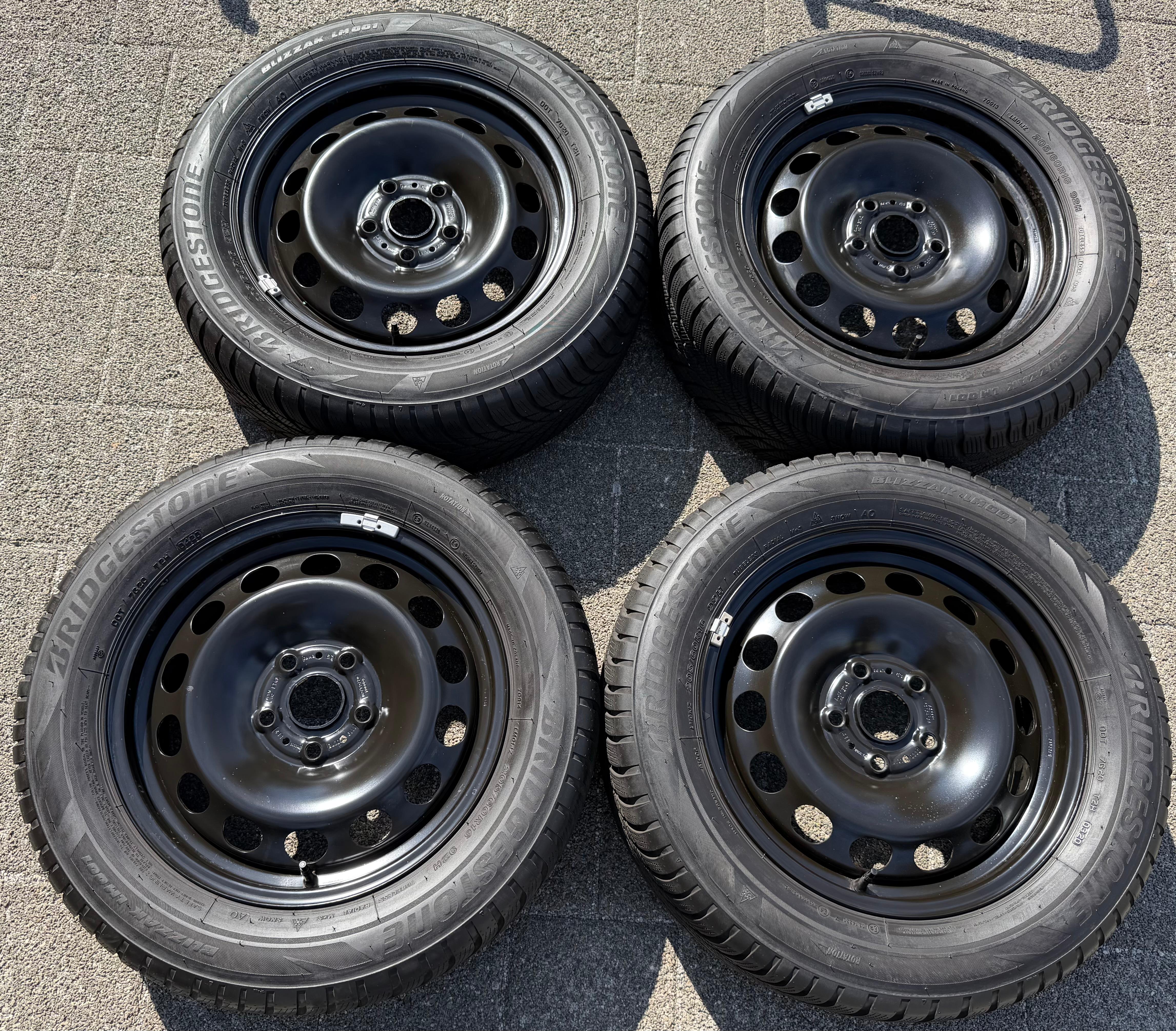 4 Winterräder Audi Q2 GA VW T-Roc Skoda Karoq 205/60R16 92H Bridgestone 5Q0601027AM