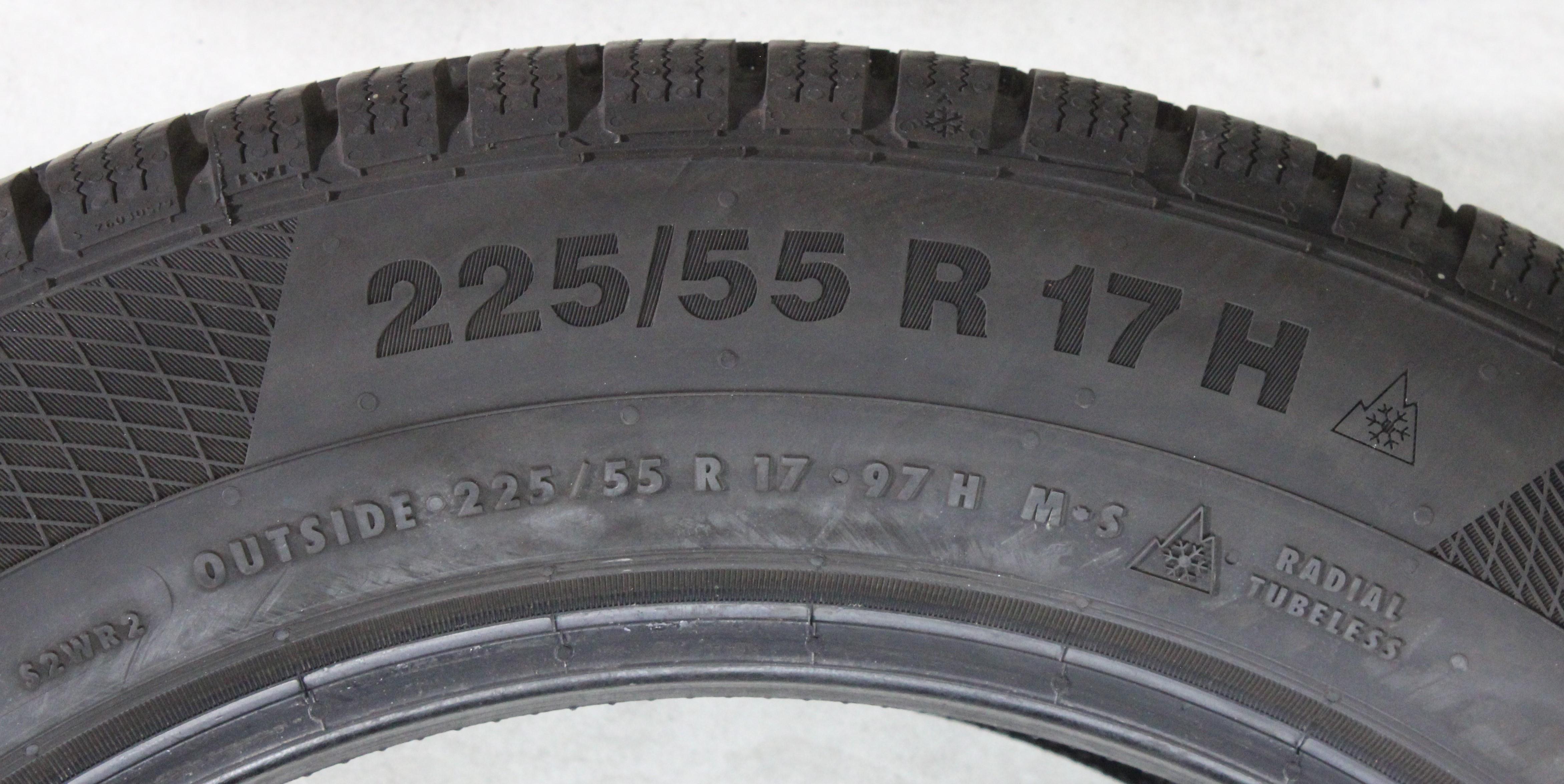 2 x 225/55R17 97H Winterreifen Continental Winter Contact TS850P MO* 6,5-7mm 2023