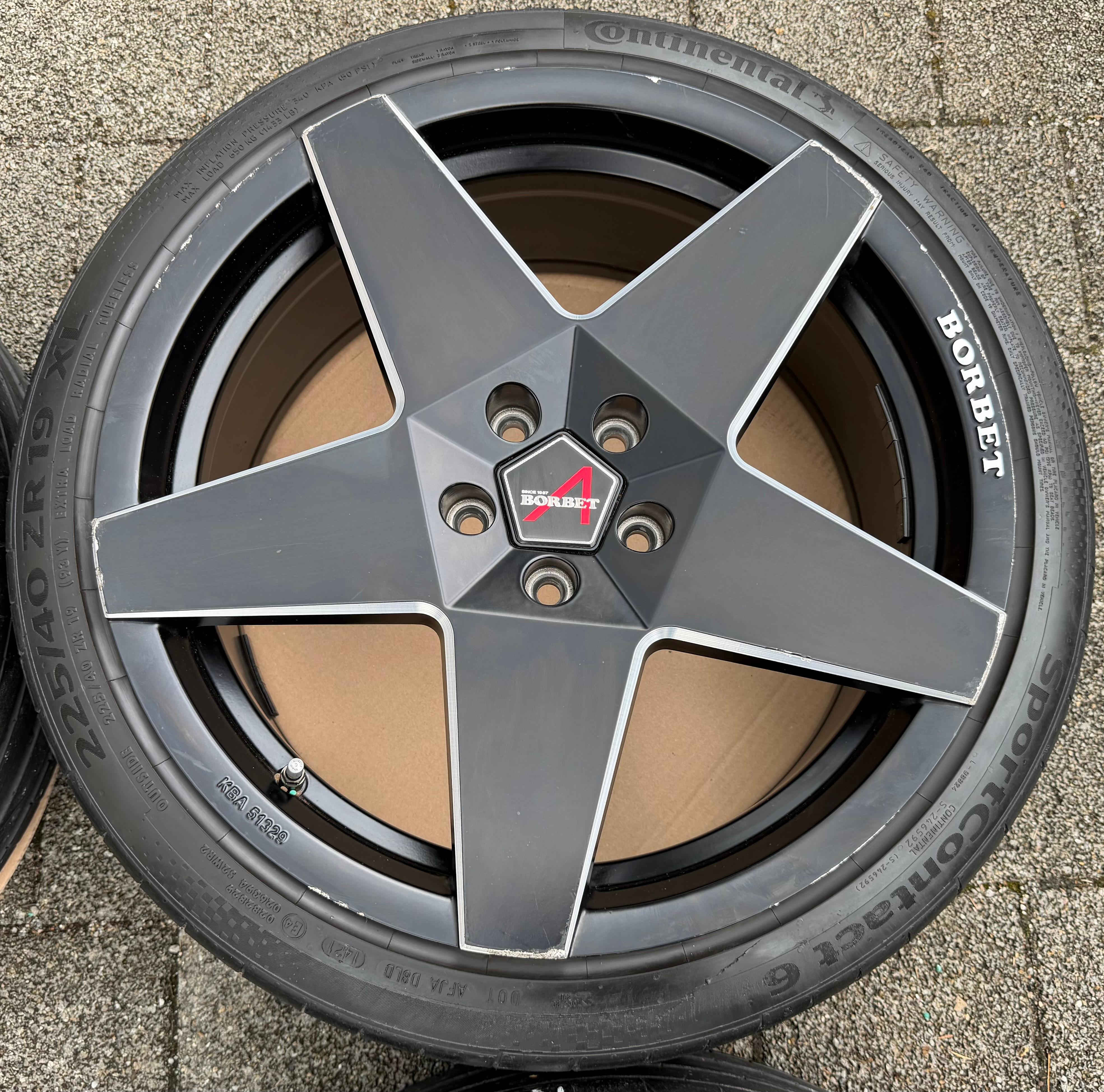 4 Borbet 19" Alufelgen Audi A8 Q2 Q3 VW Tiguan Seat Alhambra Ateca Skoda Kodiaq
