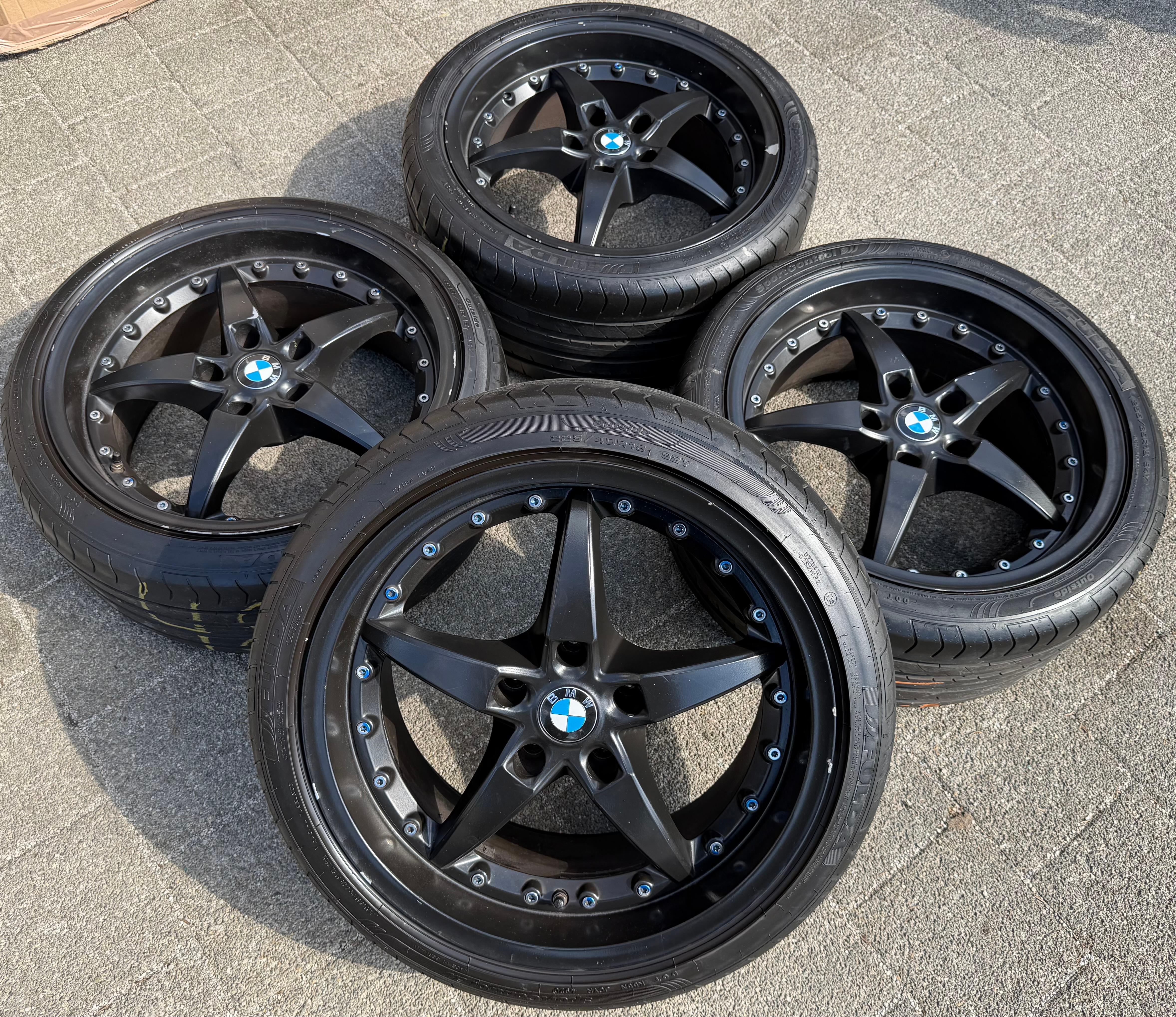 4 ALU 18" SOMMERRÄDER BMW 3ER REIHE E90 E91 E92 E93 E46 346 225/40R18 92Y 255/35R18 94Y