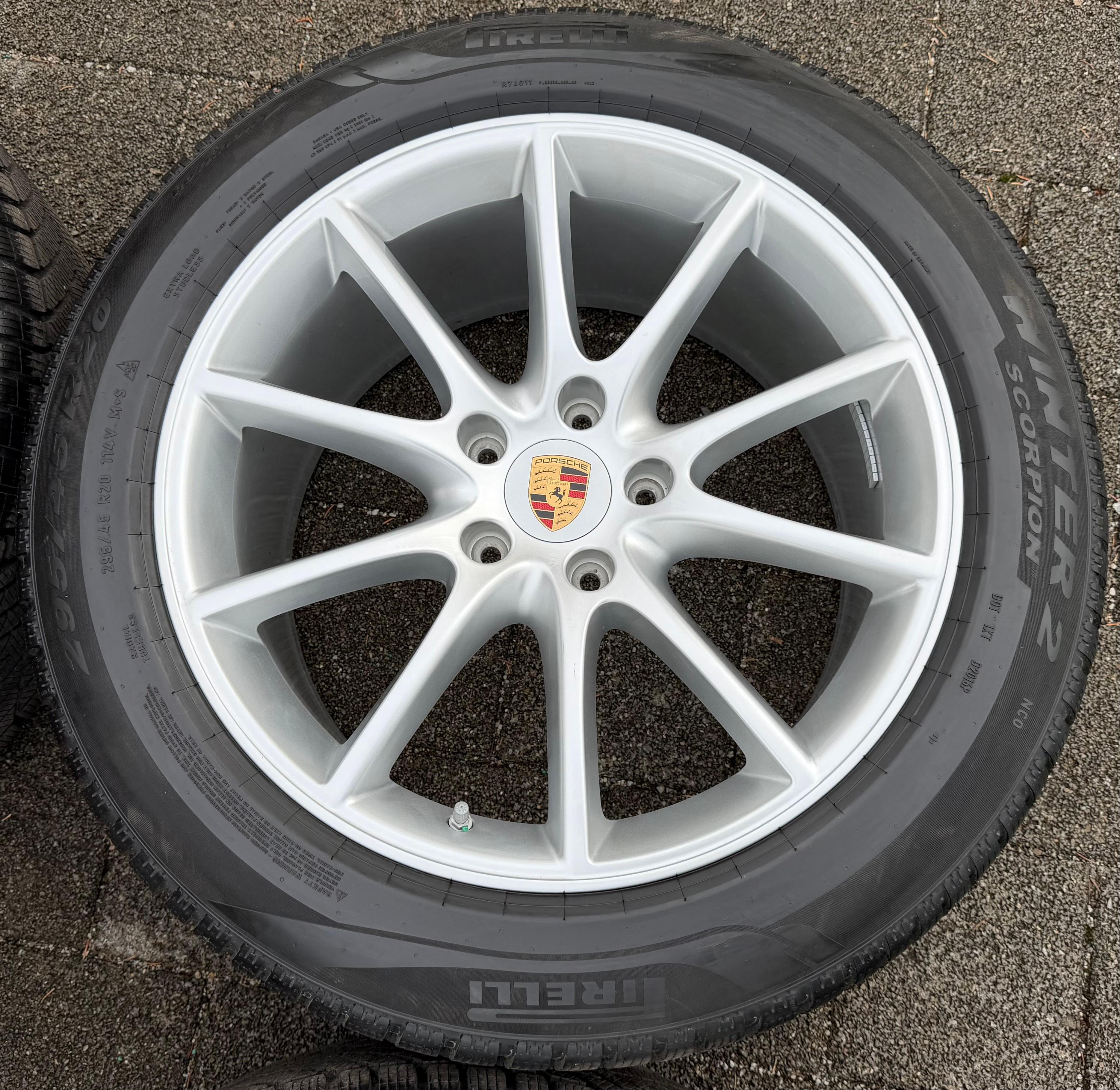 4 ruedas de invierno de aluminio originales de 20" para Porsche Cayenne II E3 9YA 9Y0601025CT 9Y0601025DA